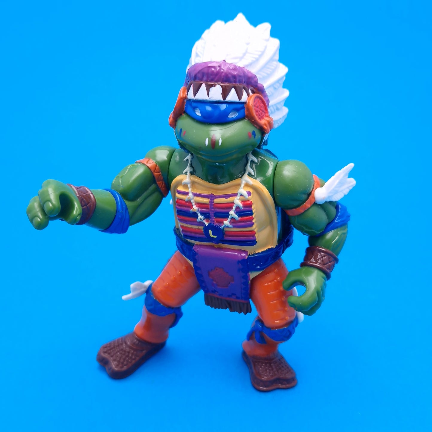 TEENAGE MUTANT NINJA TURTLES ☆ CHIEF LEO Wacky Wild West Figure ☆ 90s Vintage