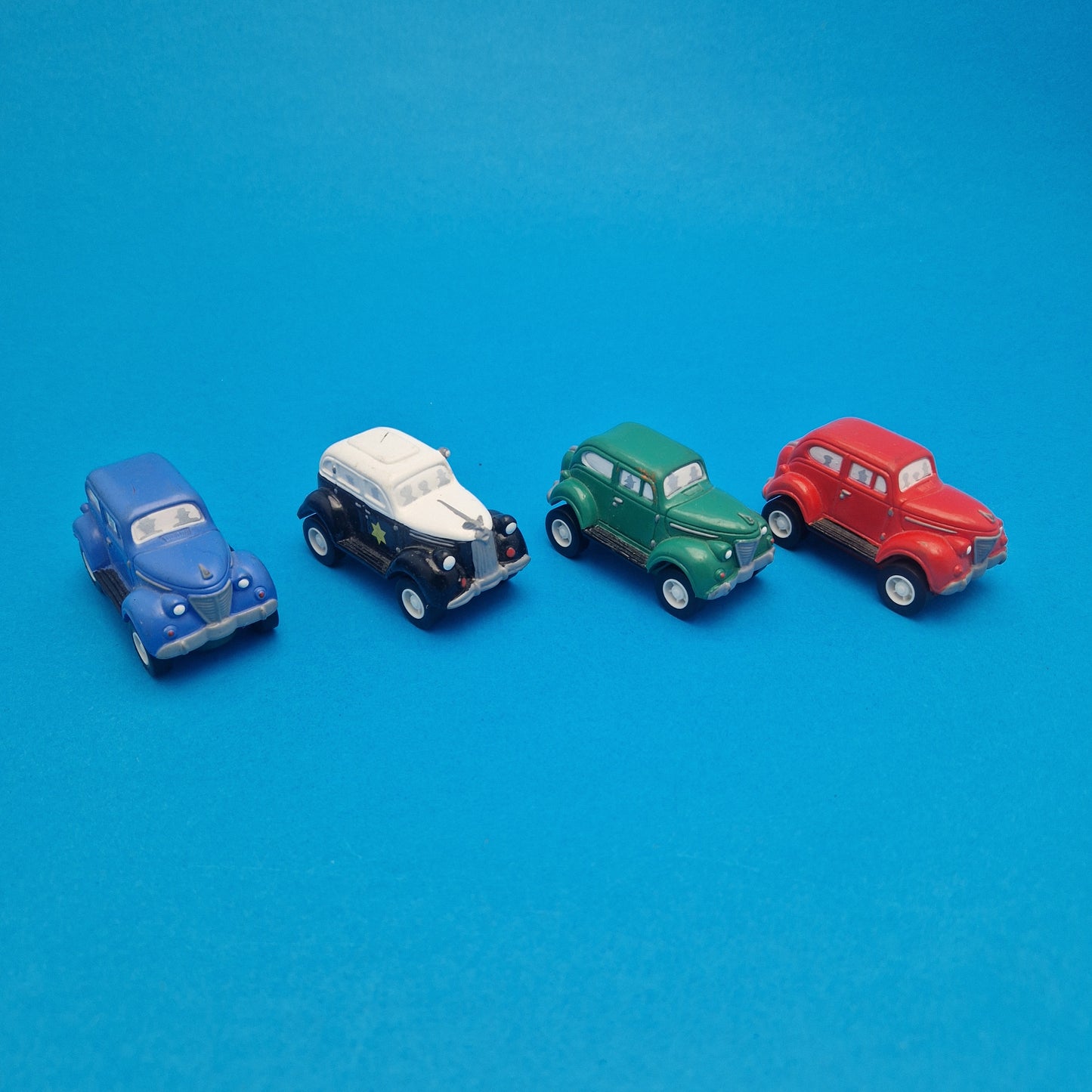 DICK TRACEY ☆ Set Pull Back PVC Vehicle Cars Police Vintage ☆ Loose 1990's ERTL