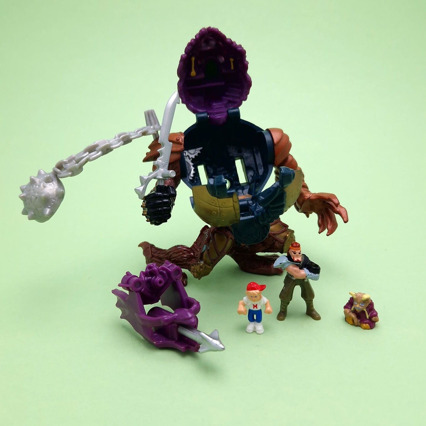 MIGHTY MAX ☆ CONQUEROR LION Battle Warrior Vintage Figure Playset ☆ Complete Loose