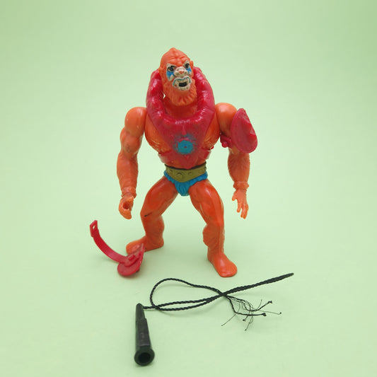 MASTERS OF THE UNIVERSE ☆ BEAST MAN RED Vintage Figure ☆ MOTU Loose 80s Mattel Original