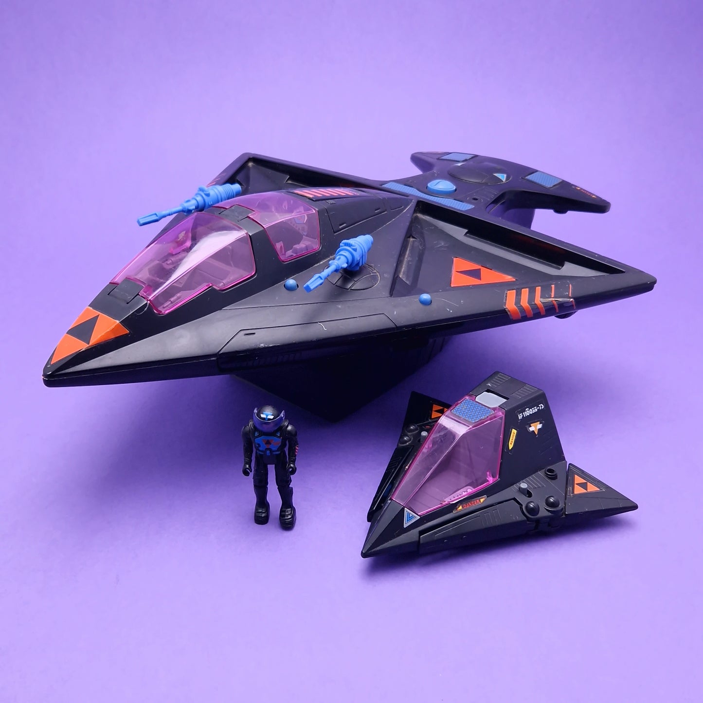 STARCOM ☆ SHADOW BAT & PARASITES With Major Klag Figure Vehicle ☆ 80's Loose Vintage Coleco Mattel