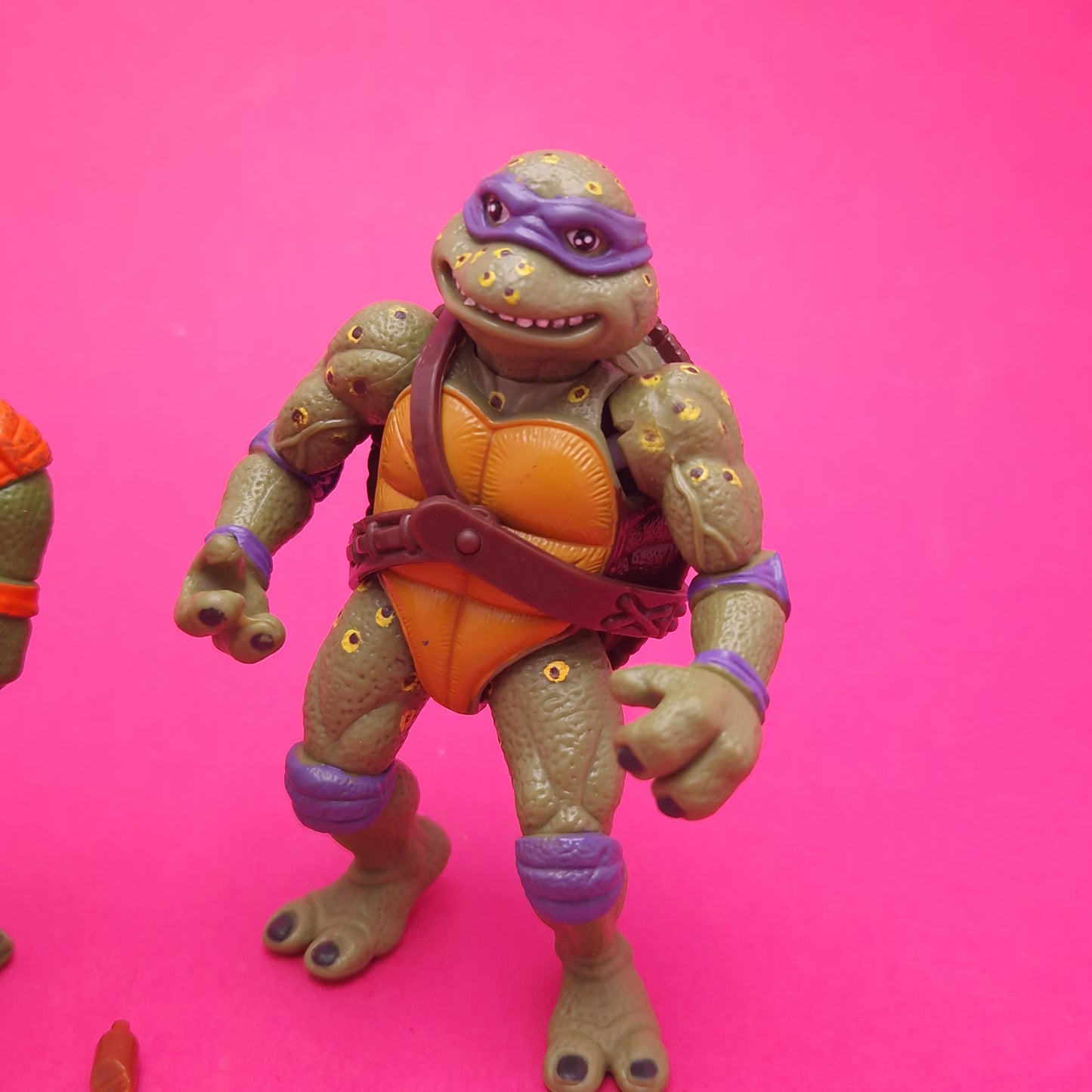 TEENAGE MUTANT NINJA TURTLES ☆ MICHANGELO DONATELLO Movie Figure ☆ Vintage Loose TMNT