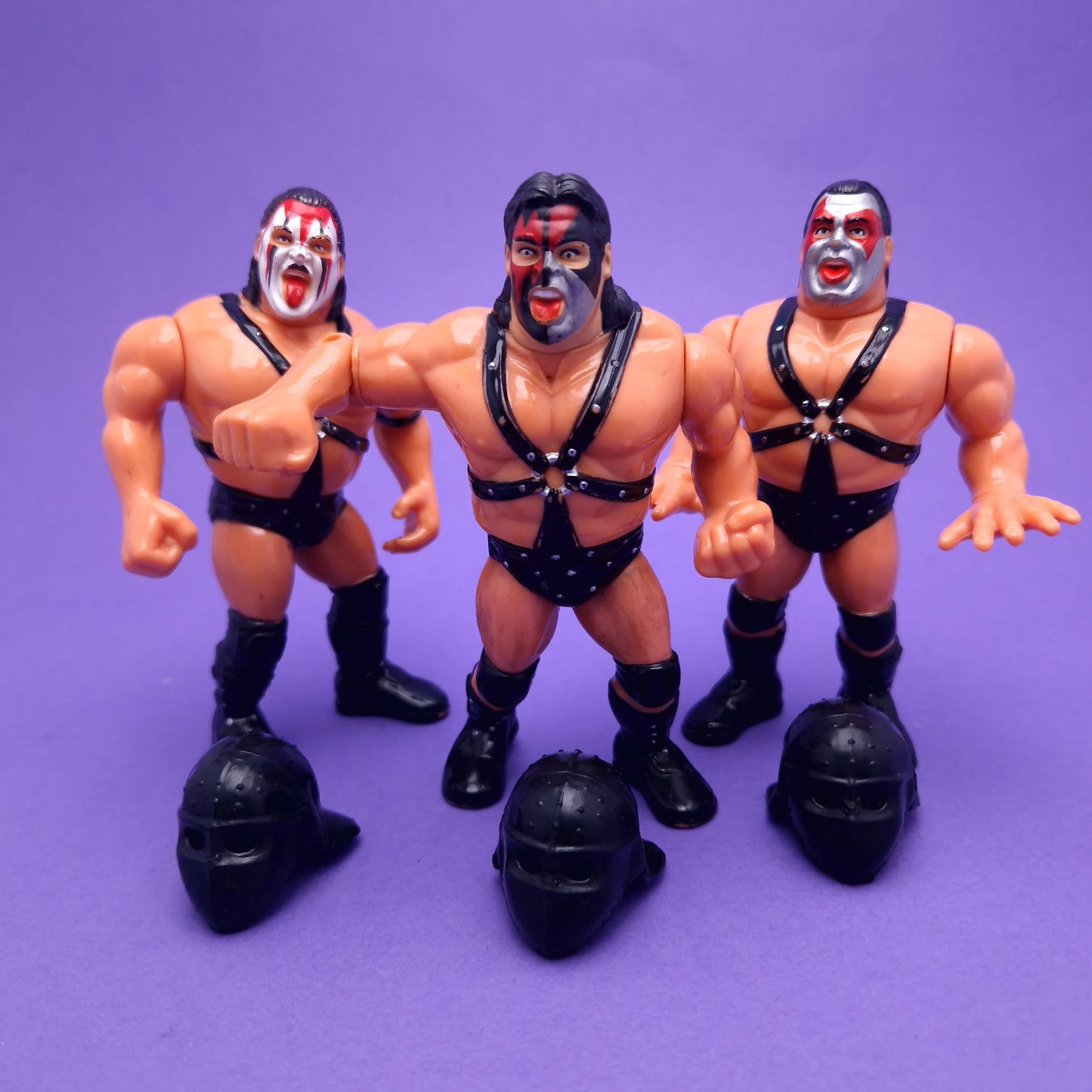 WWF HASBRO DEMOLITION CRUSH SMASH AX HELMETS Vintage Wrestling Figure ☆ 90s MASKS