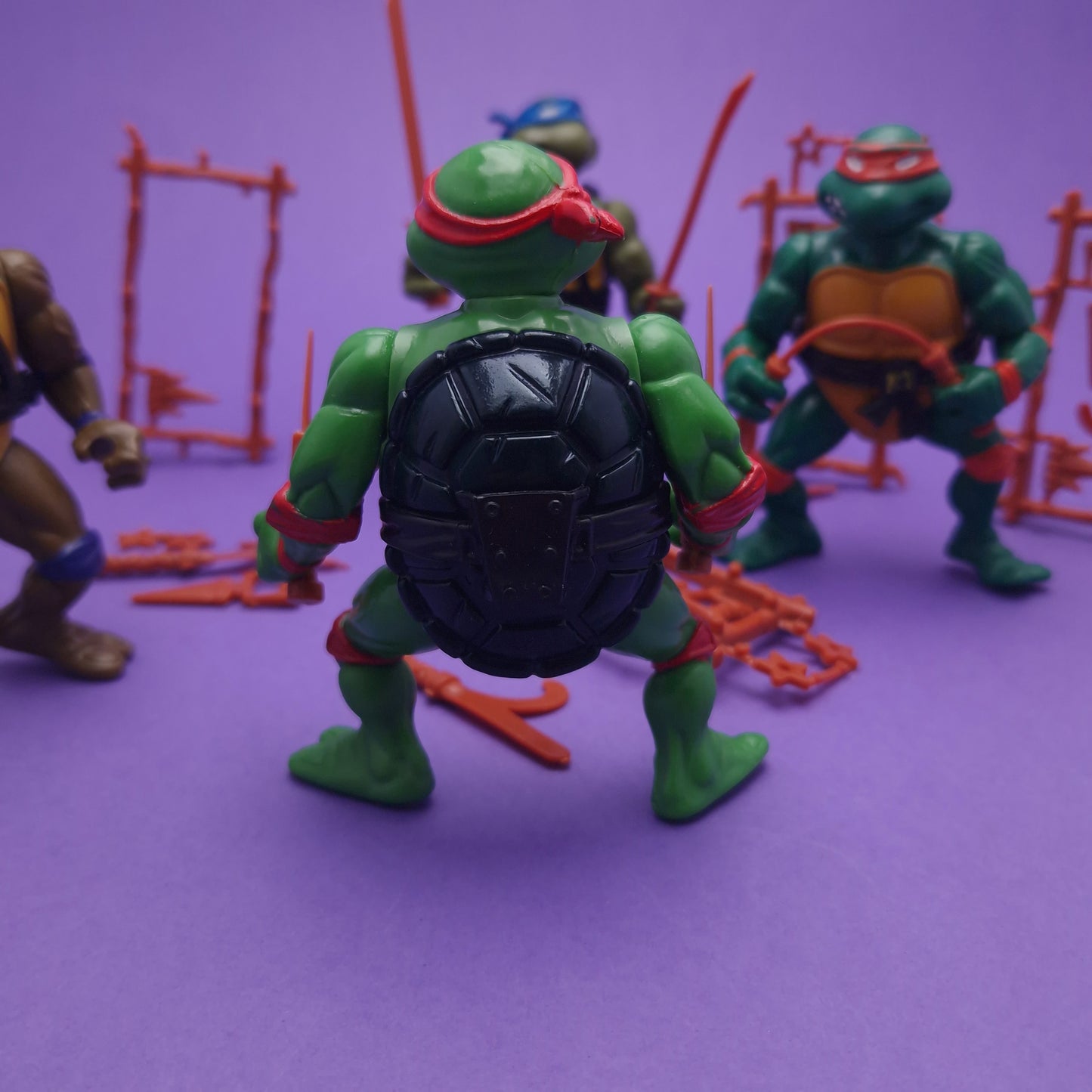 TEENAGE MUTANT NINJA TURTLES ☆ TMNT LEO RAPH MIKE DON Set of 4 Vintage Figures ☆ Loose 80's