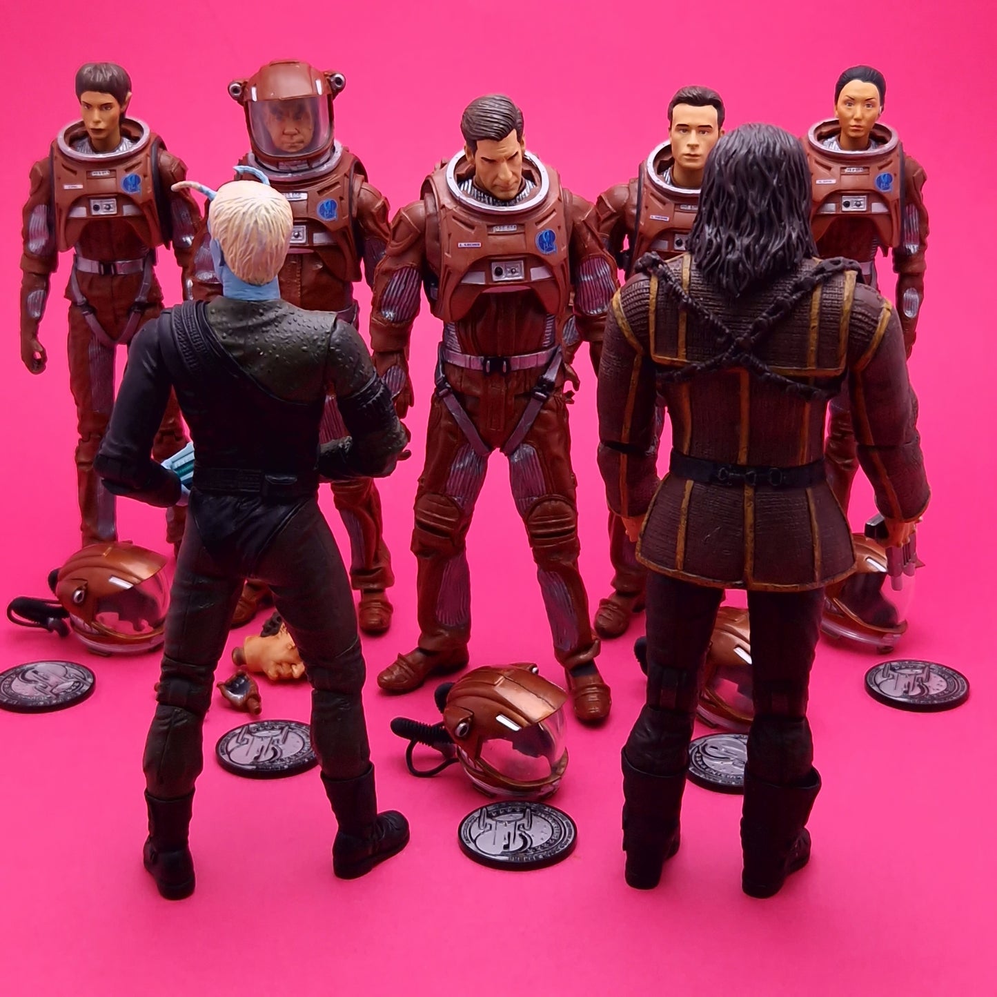 STAR TREK ☆ ENTERPRISE AWAY TEAM FIGURE SET Archer Phlox Shran ☆ Diamond Select Art Asylum