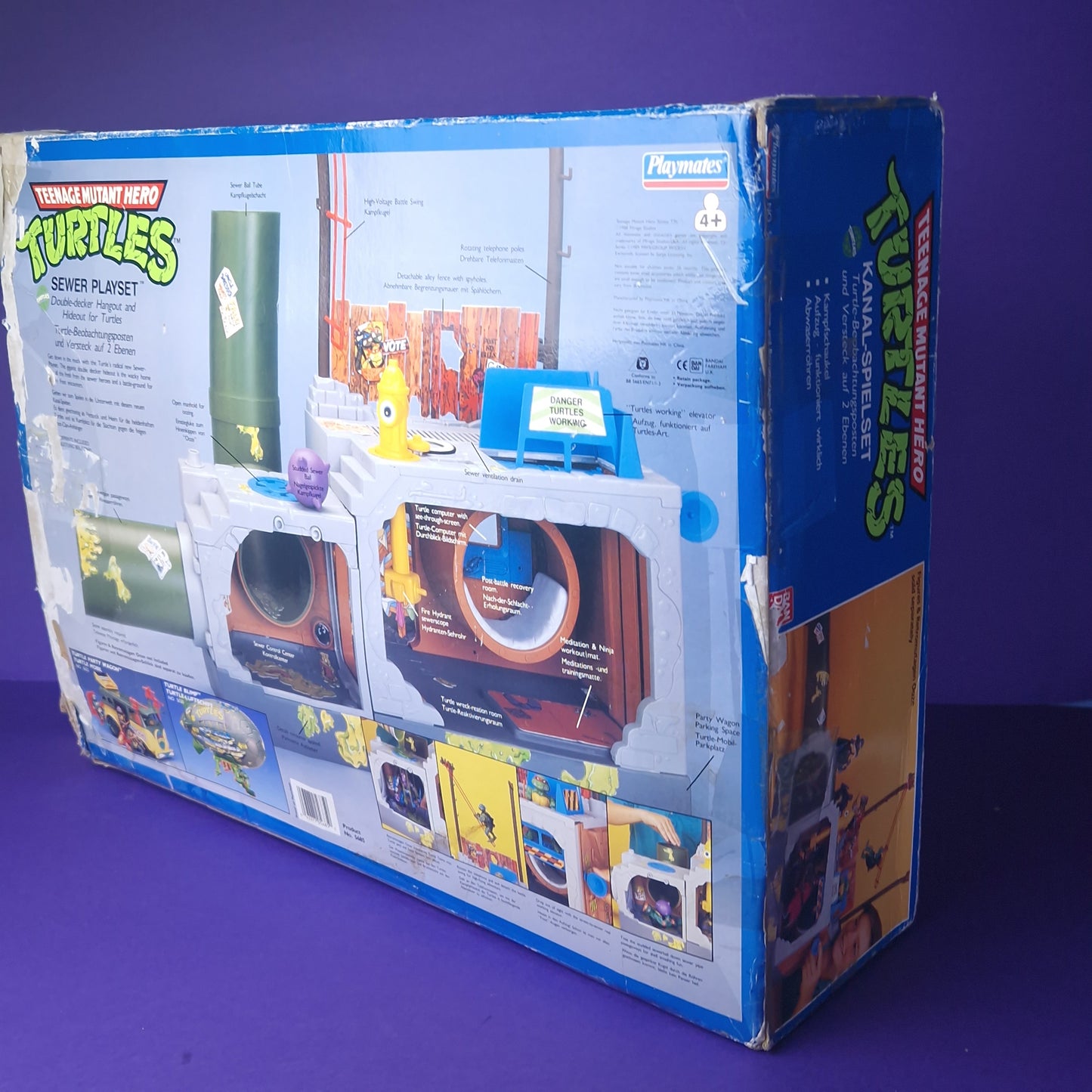 TEENAGE MUTANT NINJA TURTLES ☆ THE SEWER LAIR PLAYSET for Vintage Figures ☆ Loose BOXED