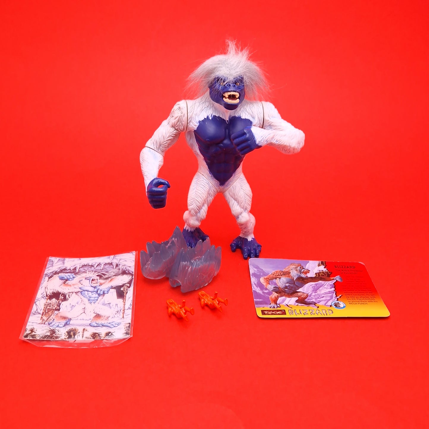 PRIMAL RAGE ☆ BLIZZARD Complete Action Figure ☆ Vintage Playmates Original 90s Loose