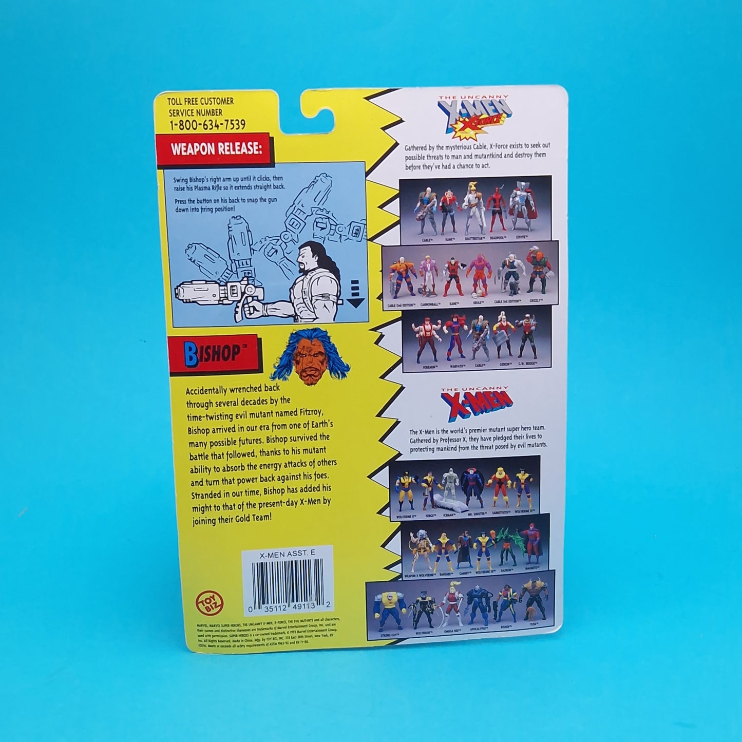X-MEN ☆ BISHOP MARVEL Action Figure ☆ Vintage MOC Sealed Carded Toybiz 90s