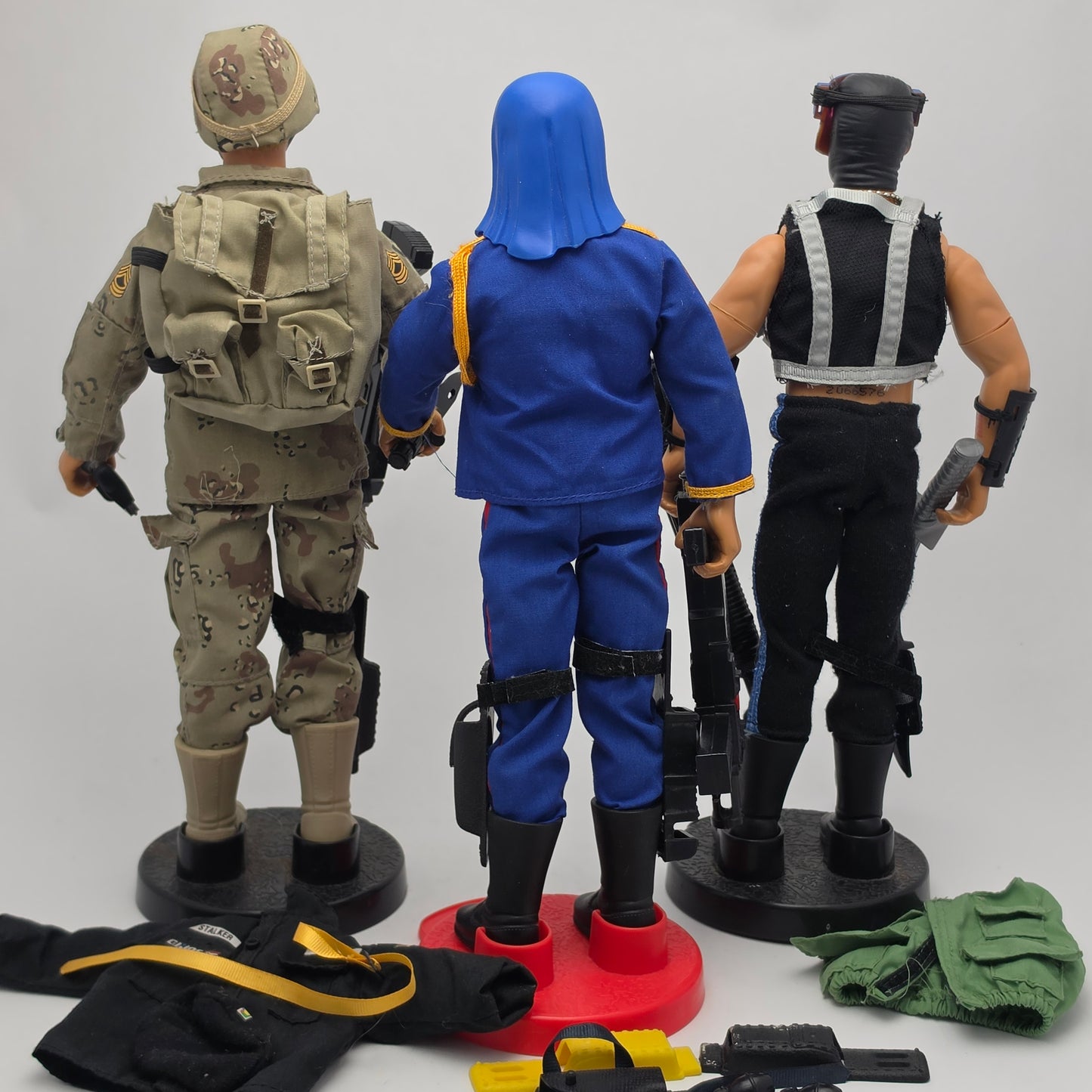 ACTION MAN ☆ G.I. JOE COBRA COMMANDER SNAKE EYES DUKE Hall Of Fame Figure ☆ Vintage HASBRO 90's Loose
