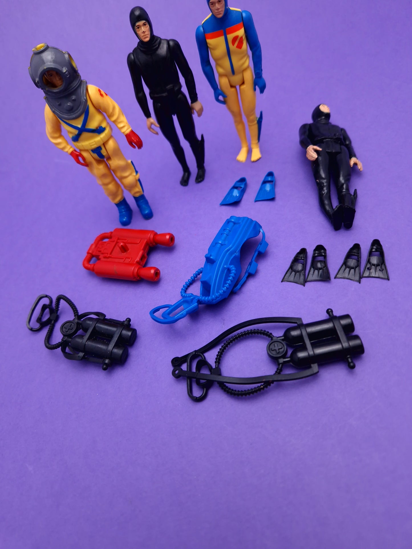 ACTION FORCE ☆ AQUATROOPER DEEP SEA DEFENDER FROGMAN Figures ☆ Palitoy 1984