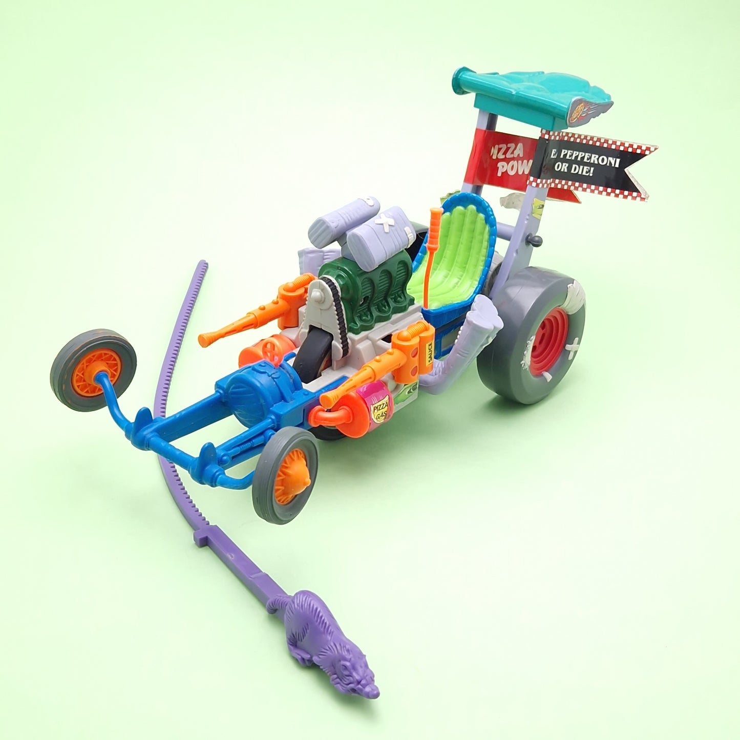 TEENAGE MUTANT NINJA TURTLES ☆ SEWER DRAGSTER Vintage Action Figure Vehicle ☆ Loose BOXED