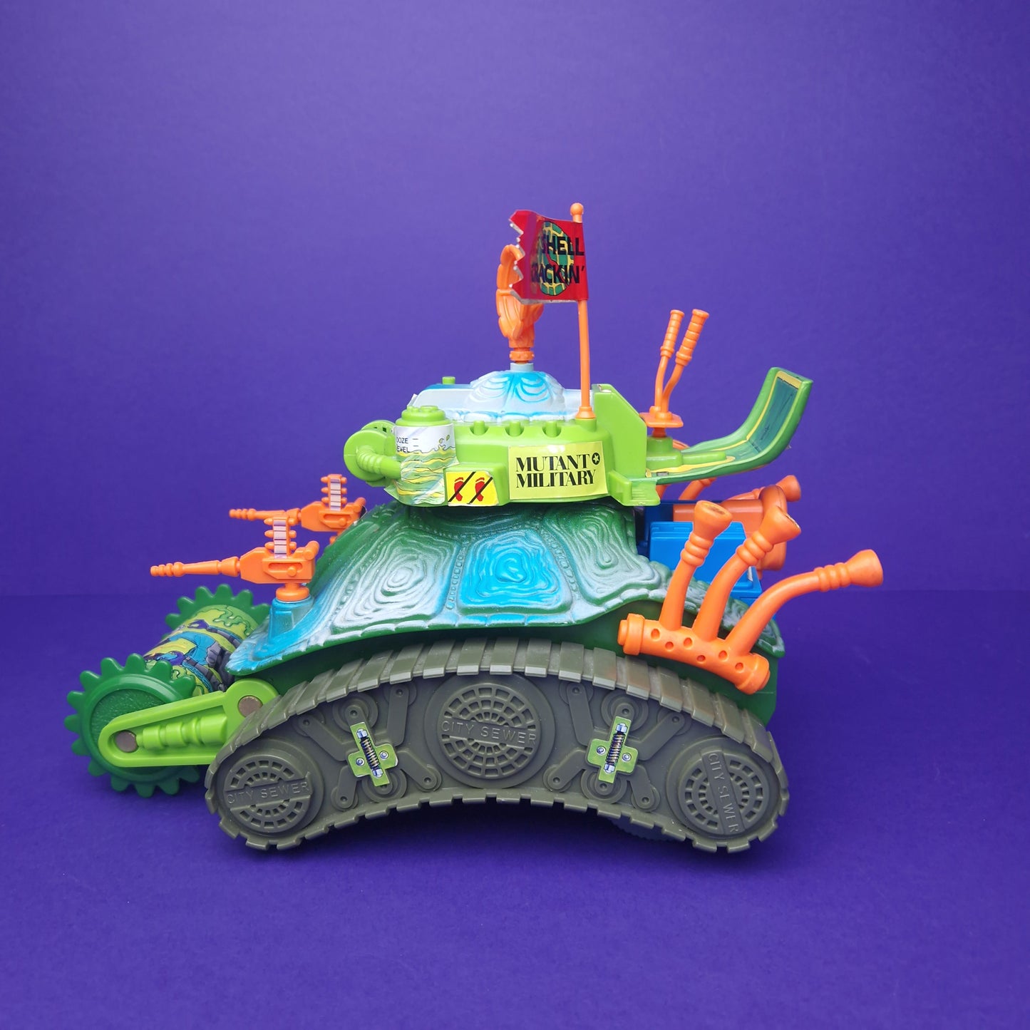 TEENAGE MUTANT NINJA TURTLES ☆ TURTLE TANK Vintage Action Figure Vehicle ☆ Loose BOXED