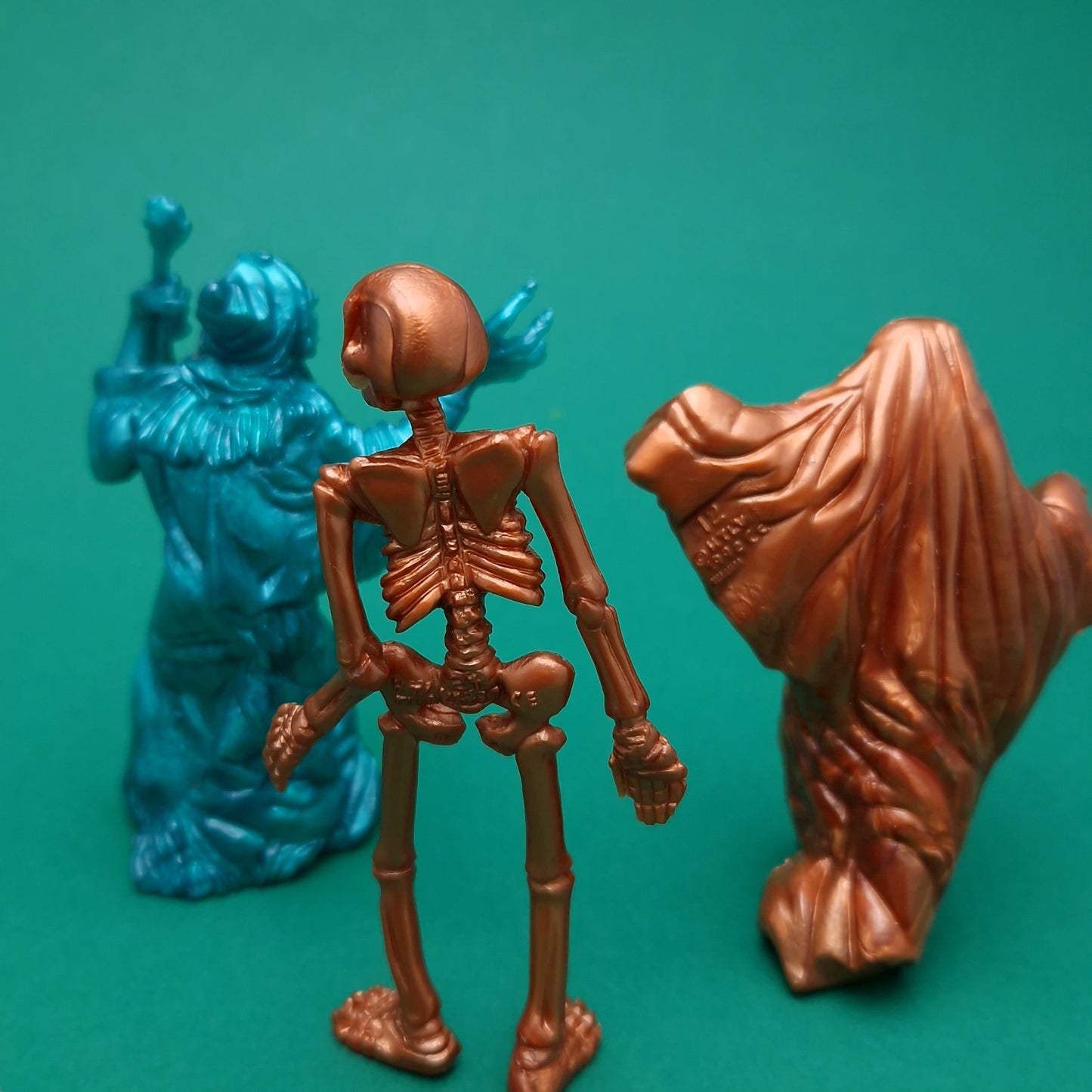 SUPER MONSTERS ☆ MONSTRUOS PVC x5 Witch Phantom Ghost Devil Skeleton Figure Vintage ☆ Yolanda