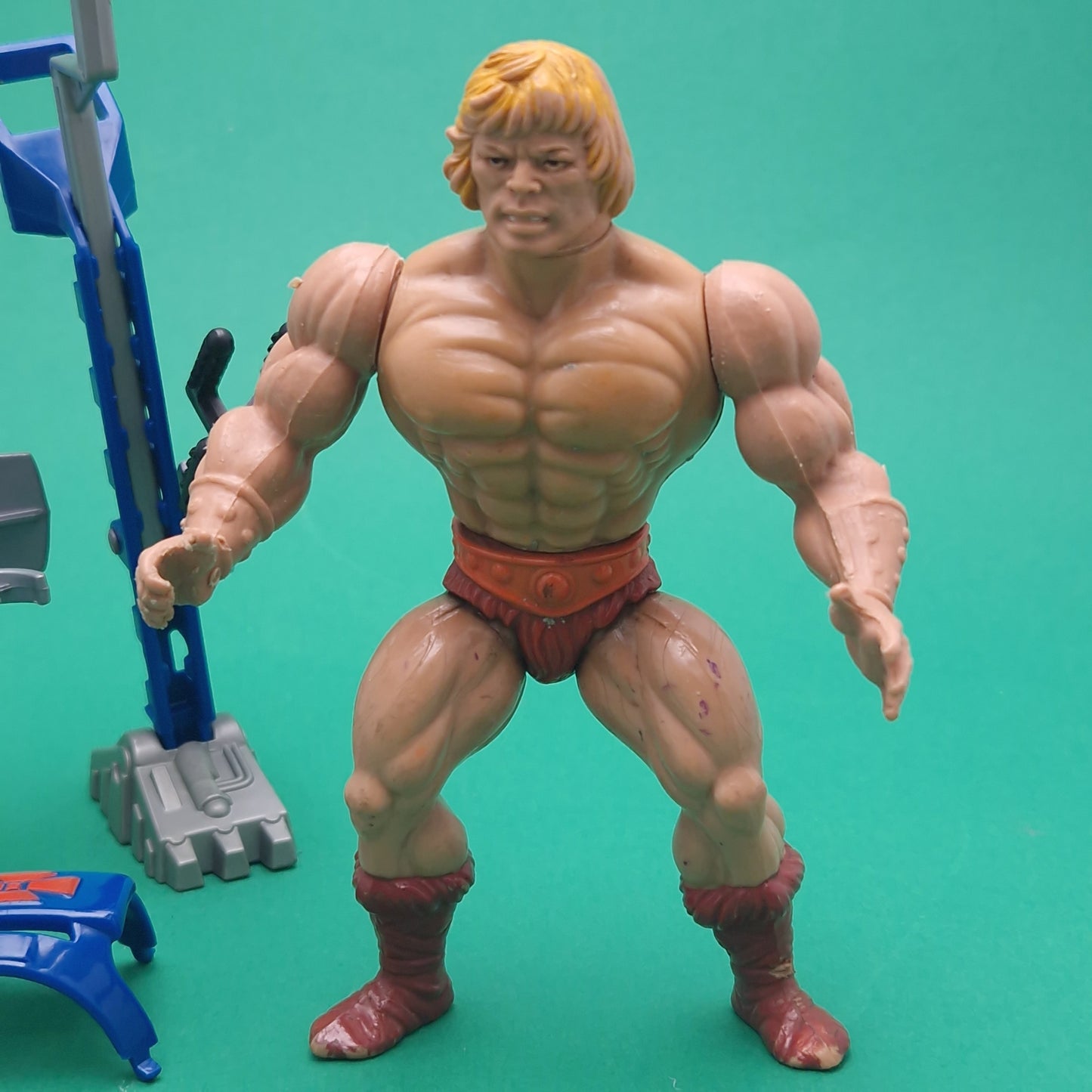 MASTERS OF THE UNIVERSE ☆ HE-MAN & Stilt Stalkers Vintage Figure ☆ MOTU Loose 80s Mattel Original