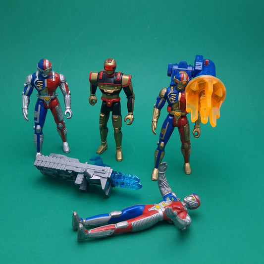 VR TROOPERS- 4 x Figure BUNDLE Action Figures ☆ Vintage Original 90s Saban Kenner