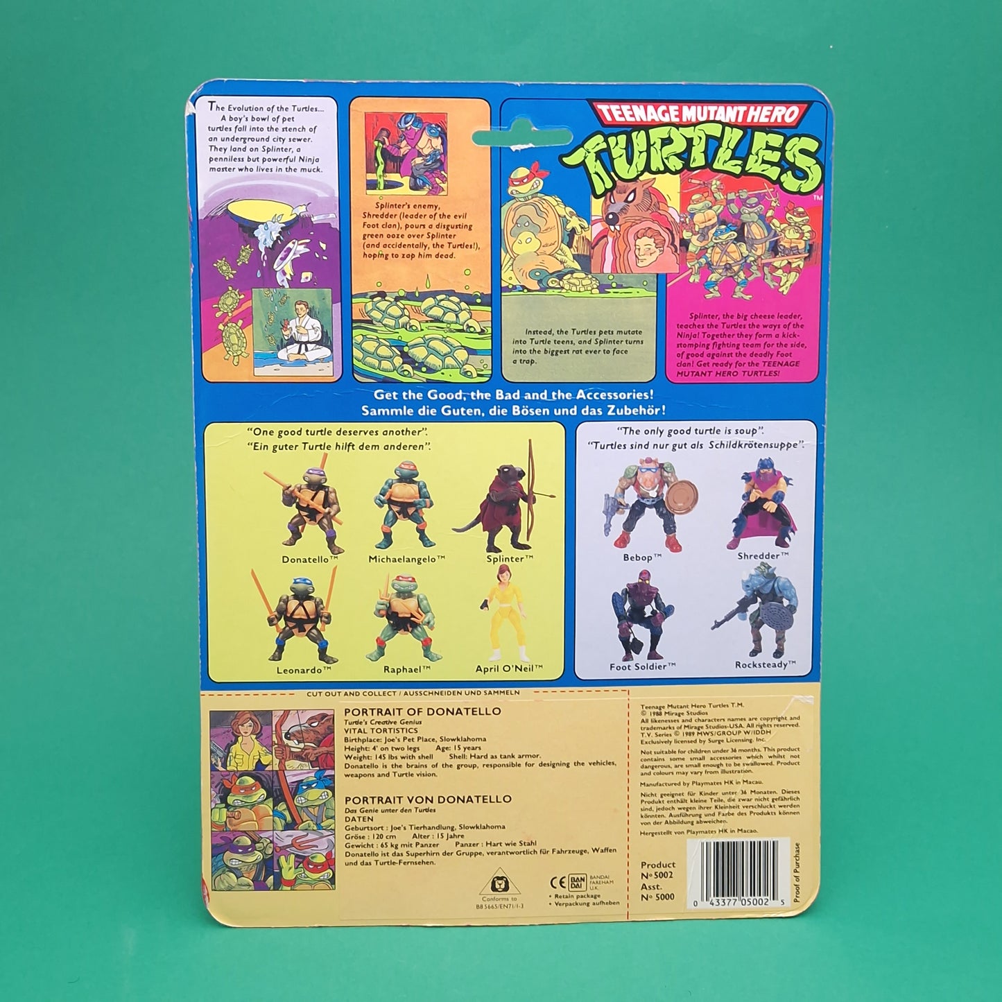 TEENAGE MUTANT NINJA TURTLES ☆ DONATELLO Vintage Action Figure ☆ Loose