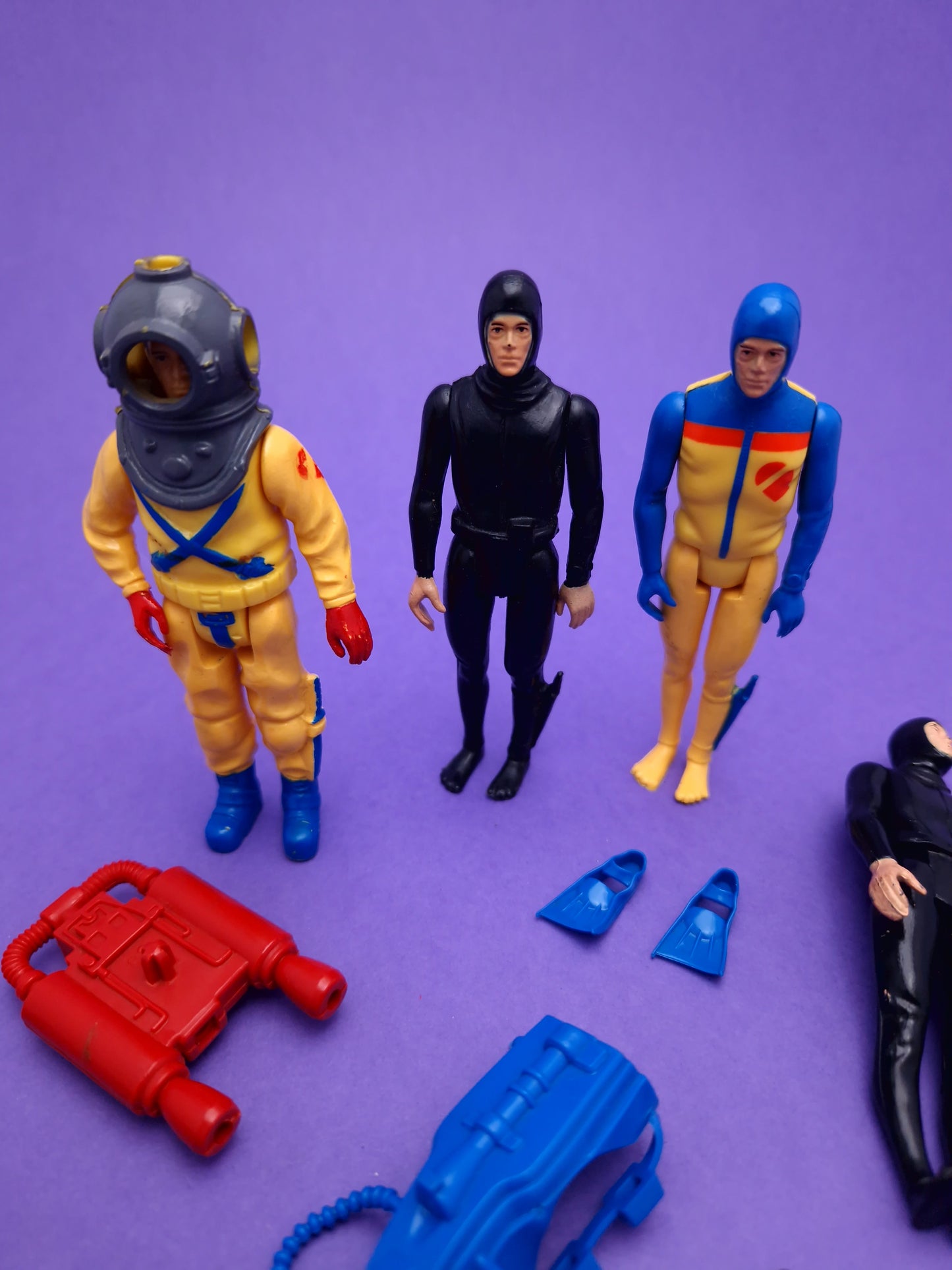 ACTION FORCE ☆ AQUATROOPER DEEP SEA DEFENDER FROGMAN Figures ☆ Palitoy 1984
