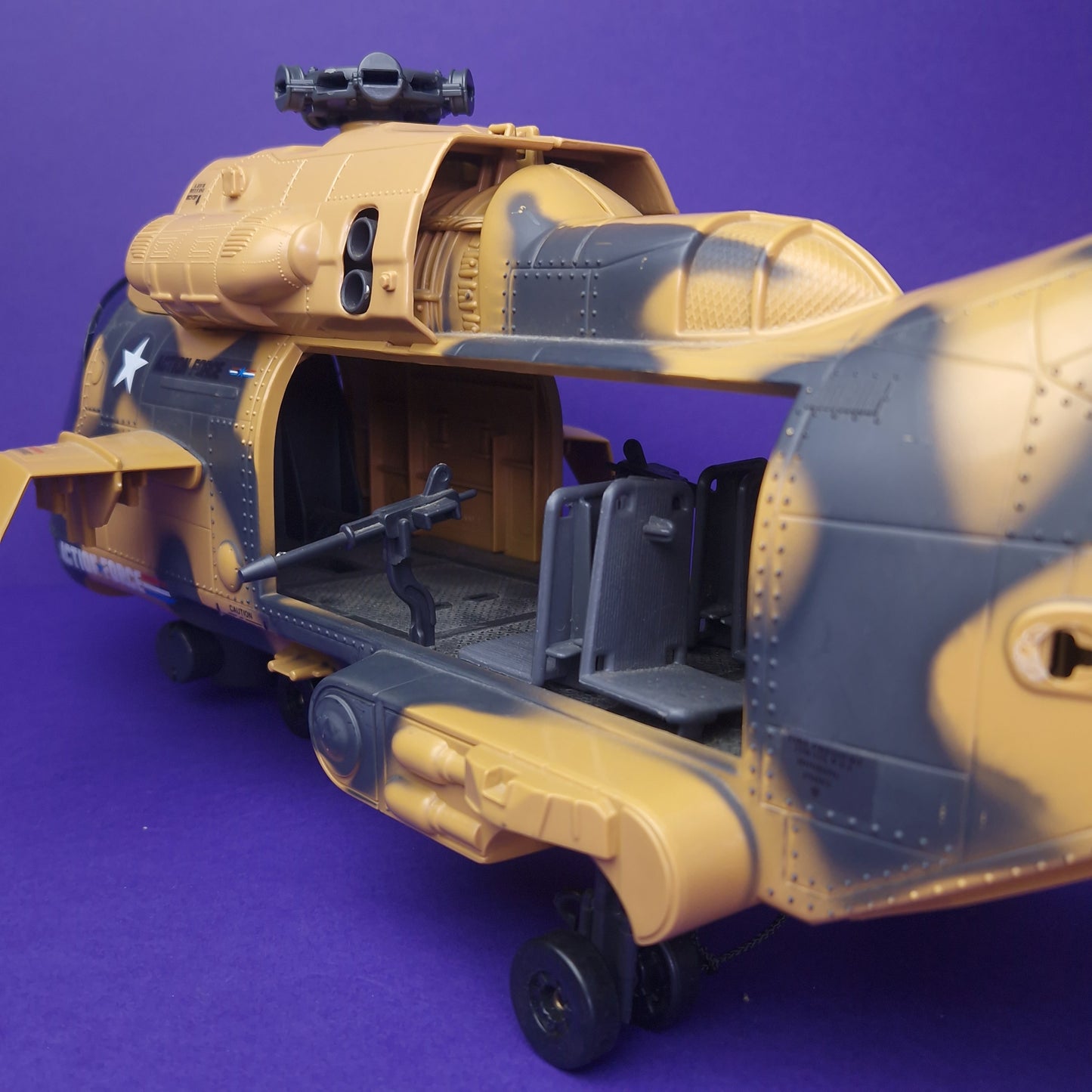 ACTION FORCE ☆ TOMAHAWK HELICOPTER Vehicle Lift Ticket Figure ☆ G.I JOE Hasbro 1986