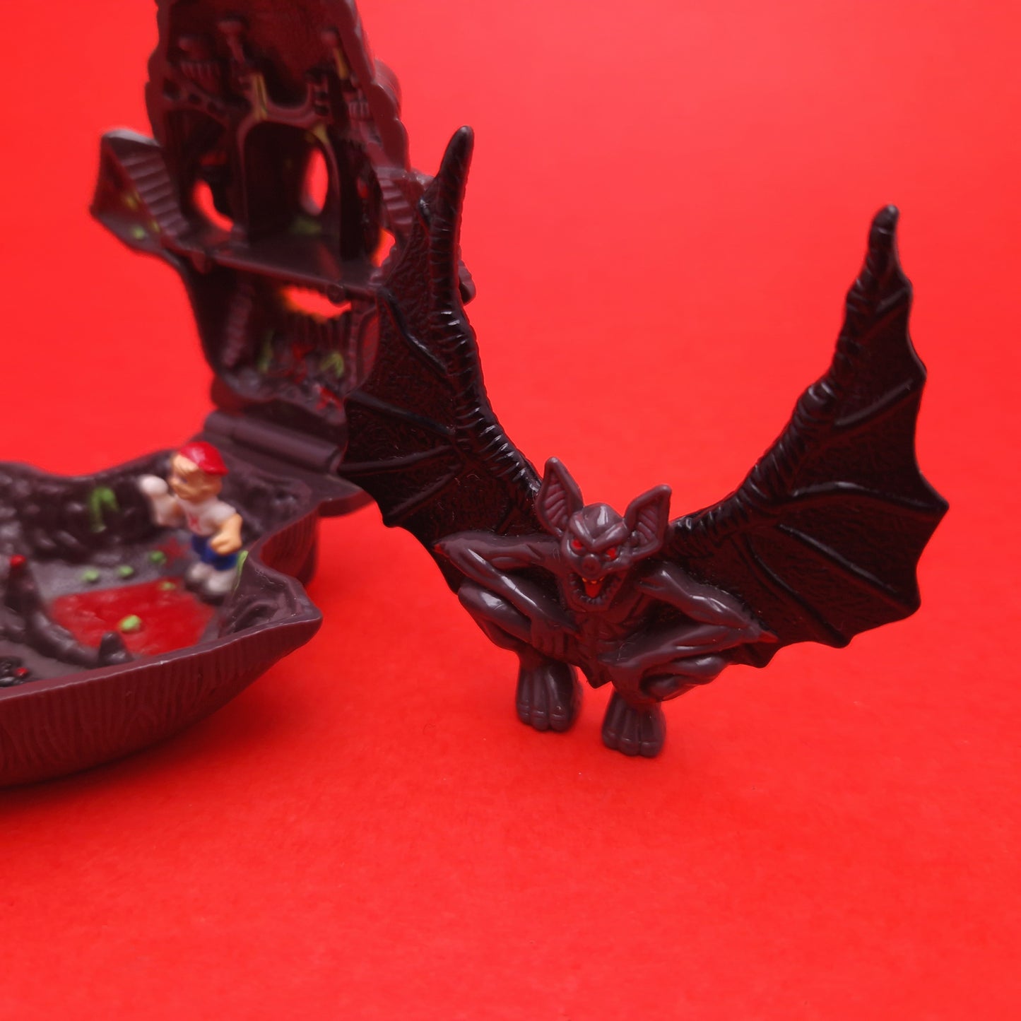 MIGHTY MAX ☆ VAMP BITER BAT NIGHTWING Horror Heads Vintage Figure Playset ☆ Complete