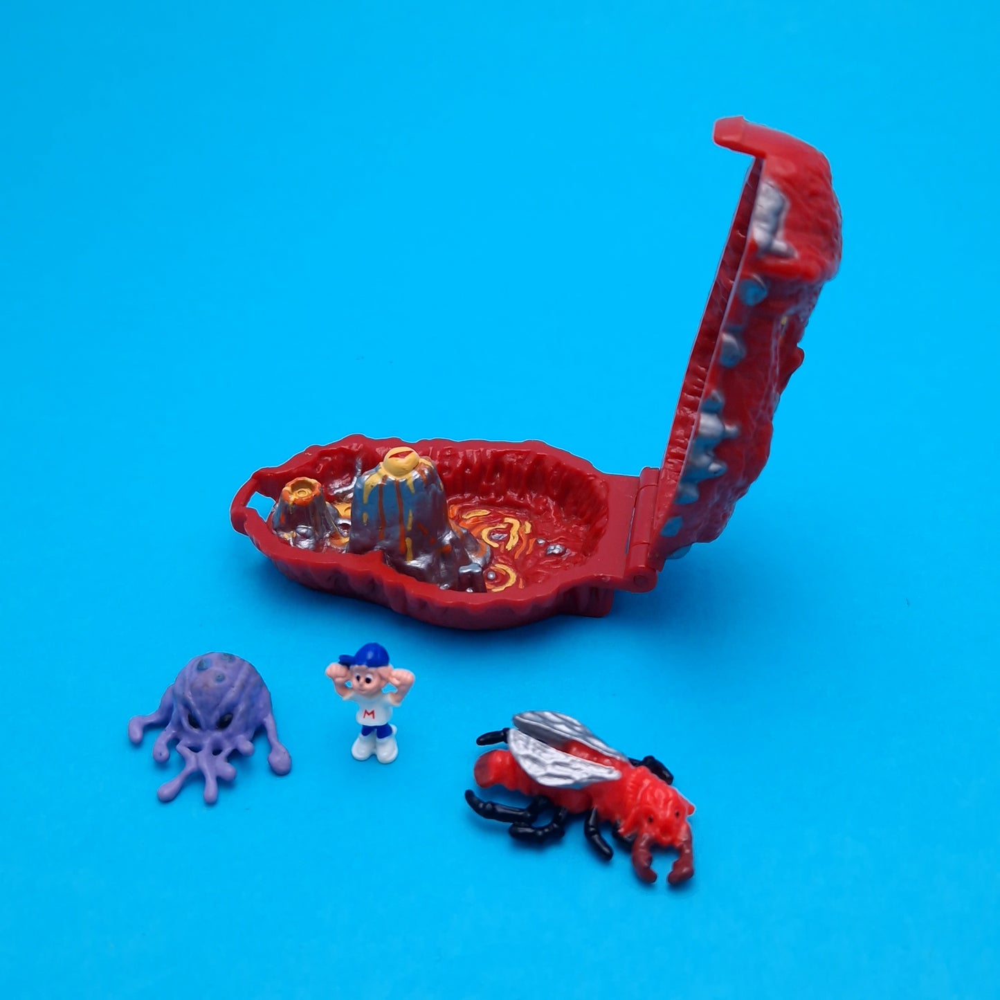 MIGHTY MAX ☆ LAVA BEAST Horror Heads Vintage Figure Playset ☆ Complete Loose