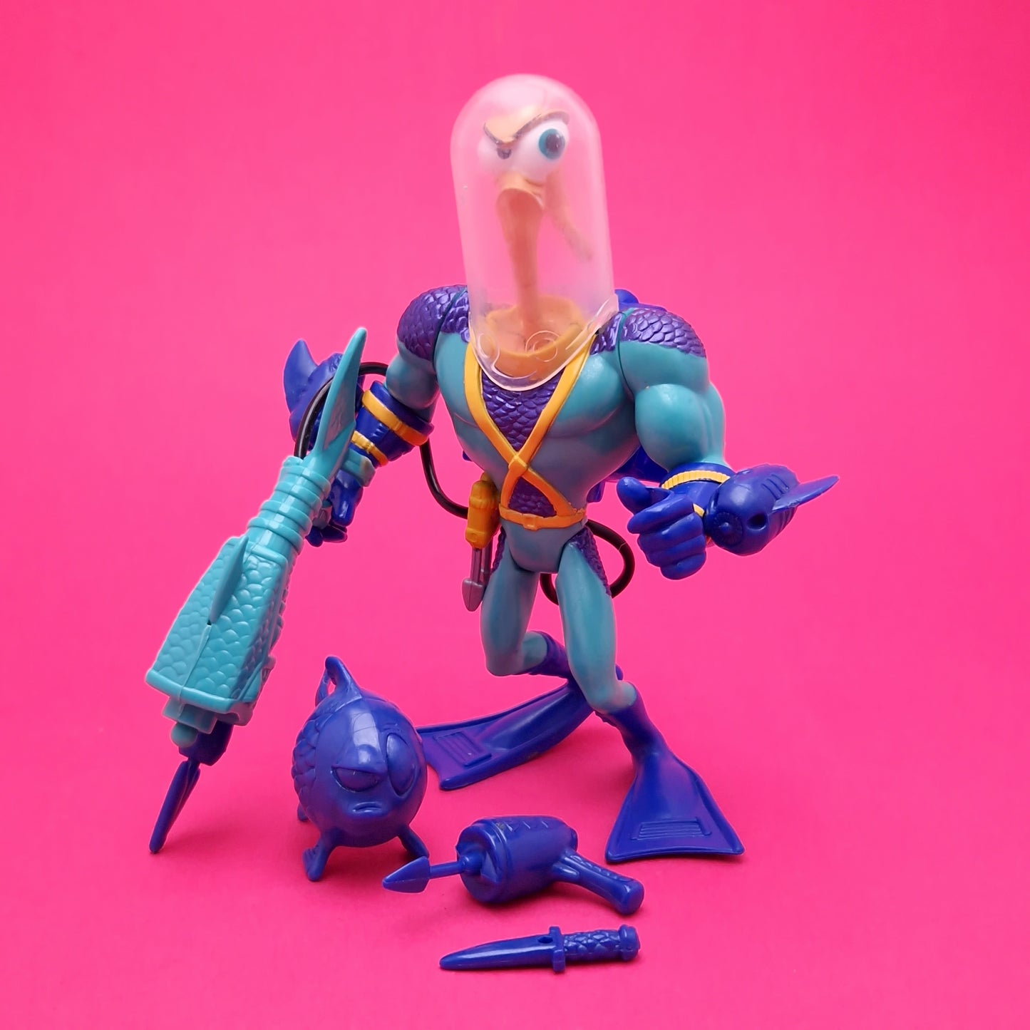 EARTHWORM JIM ☆ SPECIAL DEEP SEA MISSION SUIT Vintage Action Figure ☆ Loose Playmates