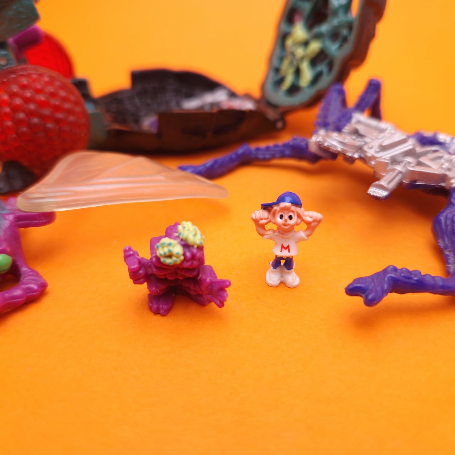 MIGHTY MAX ☆ SQUISHES THE FLY Doom Zones Vintage Figure Playset ☆ Complete