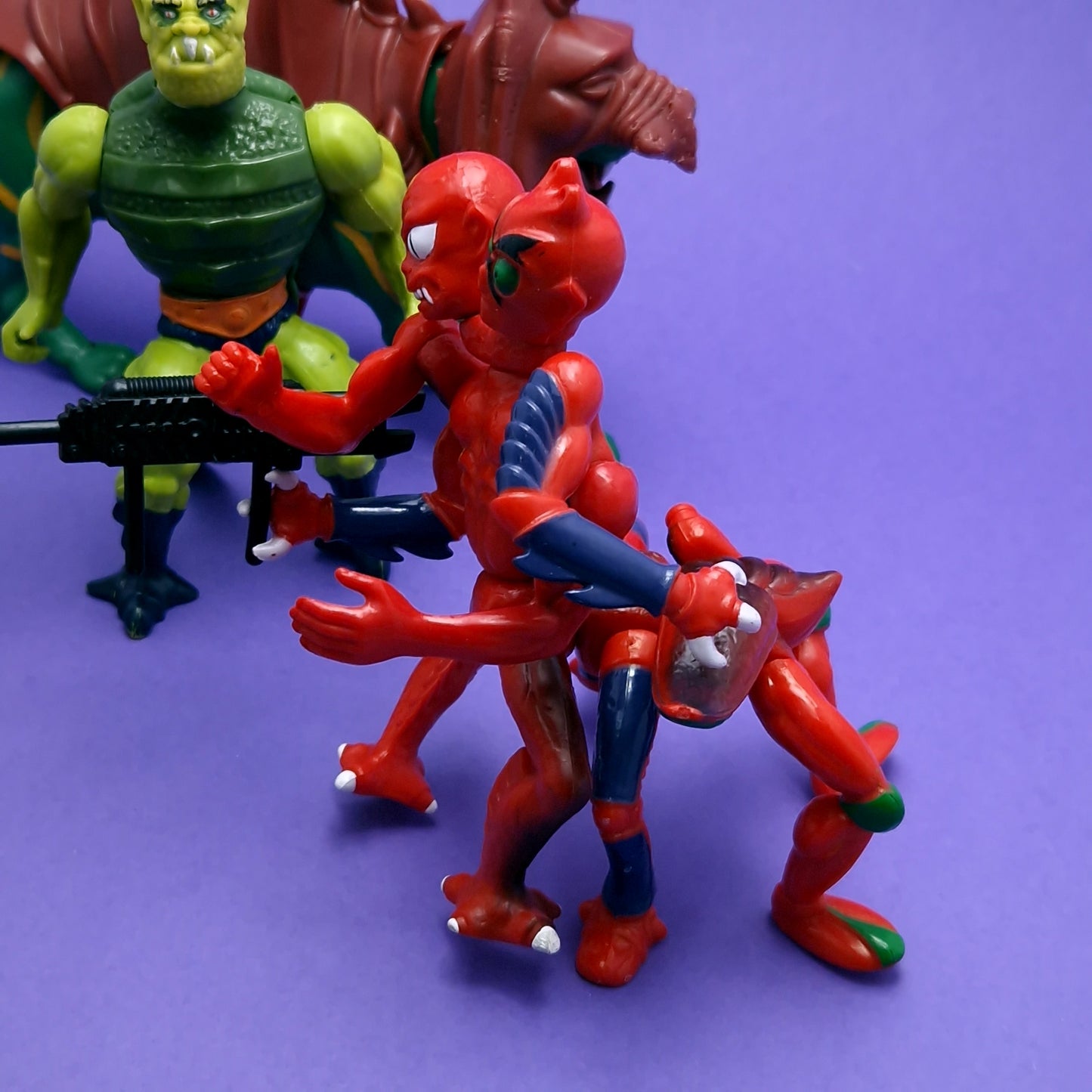 MASTERS OF THE UNIVERSE ☆ BUNDLE MODULOK SY-KLONE WHIPLASH KING HISS BATTLE CAT Vintage Figure ☆ MOTU Loose 80s Mattel