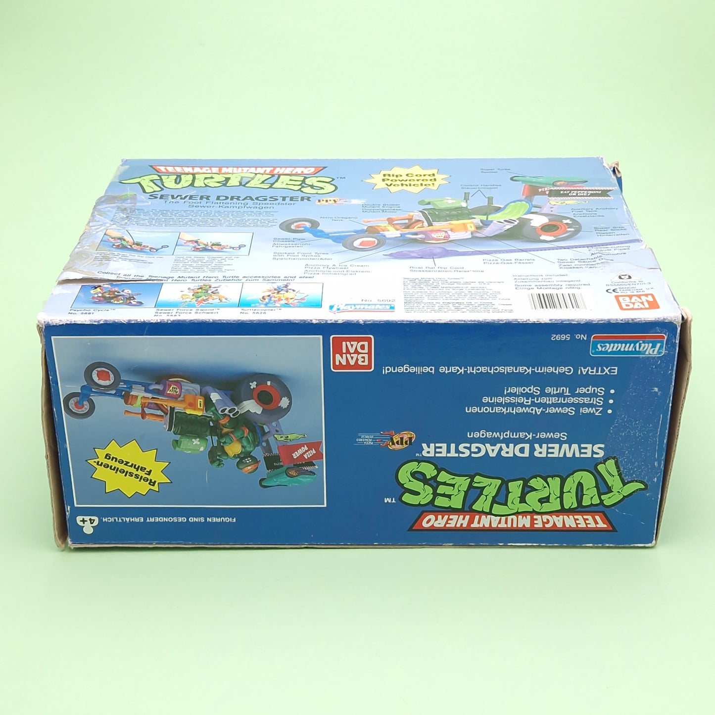 TEENAGE MUTANT NINJA TURTLES ☆ SEWER DRAGSTER Vintage Action Figure Vehicle ☆ Loose BOXED