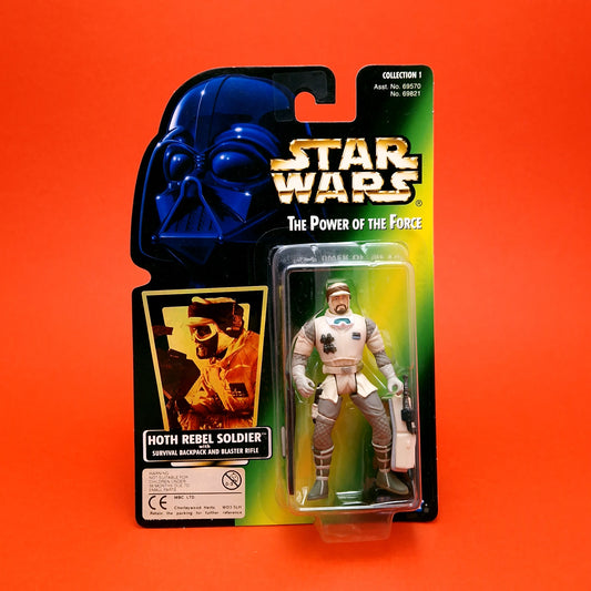 STAR WARS POTF ☆ HOTH REBEL SOLDIER Figure ☆holo  MOC Sealed Carded Kenner Power of the Force