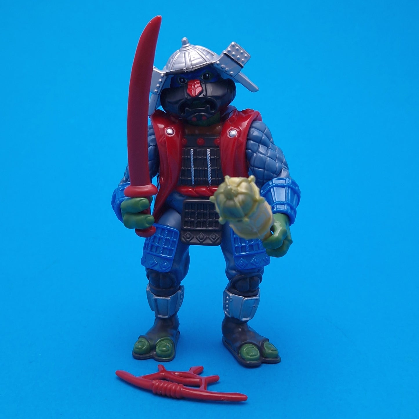 TEENAGE MUTANT NINJA TURTLES ☆ SAMURAI LEO MOVIE 3 Vintage Figure ☆ Loose Leonardo