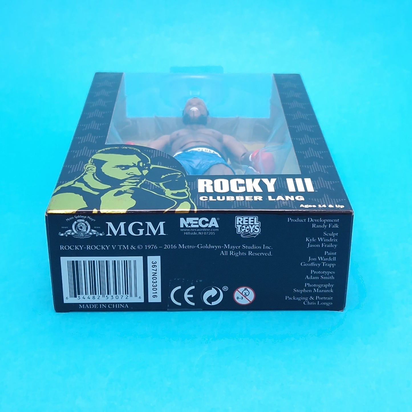ROCKY 3 III ☆ CLUBBER LANG Blue Attire Shorts Action Figure ☆ NECA Boxed Sealed 40th Series 1