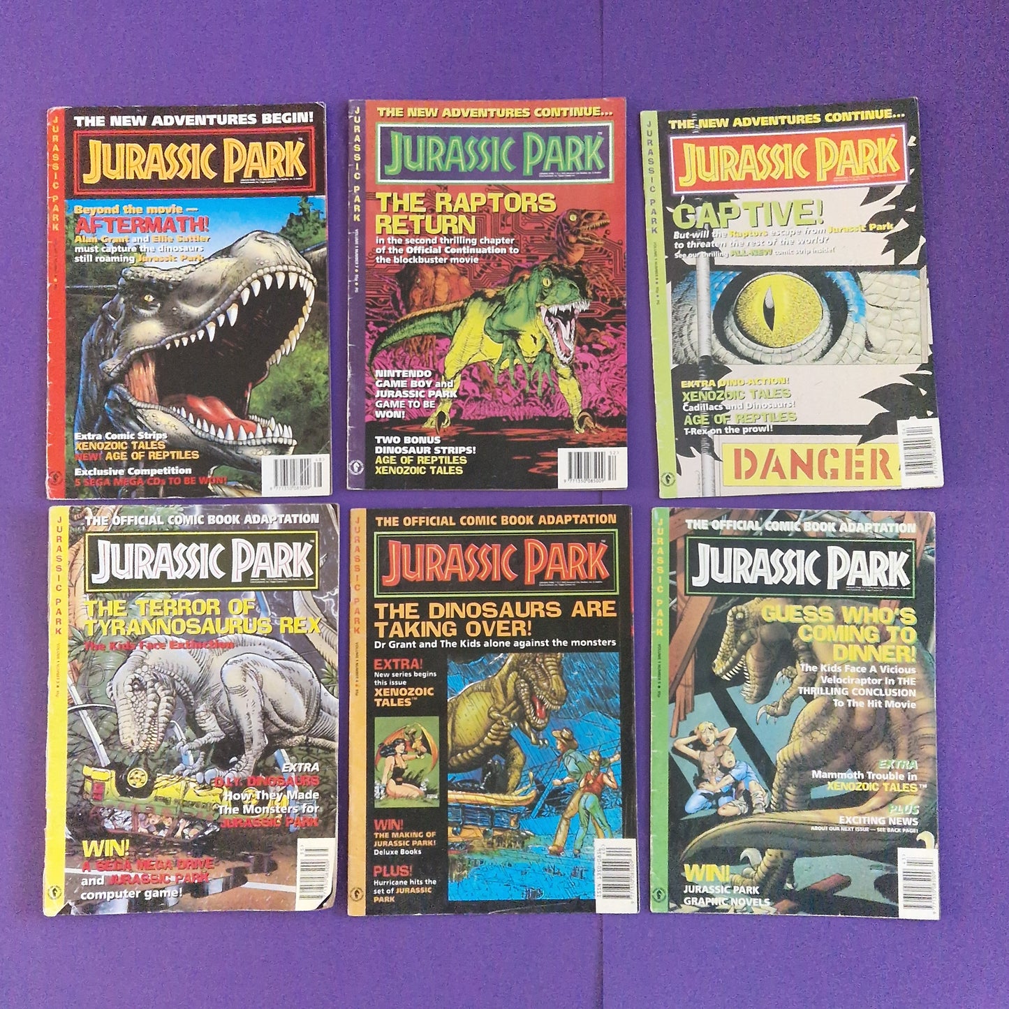 JURASSIC PARK ☆ Official COMIC BOOK 3 -15 Vintage ☆ DARK HORSE