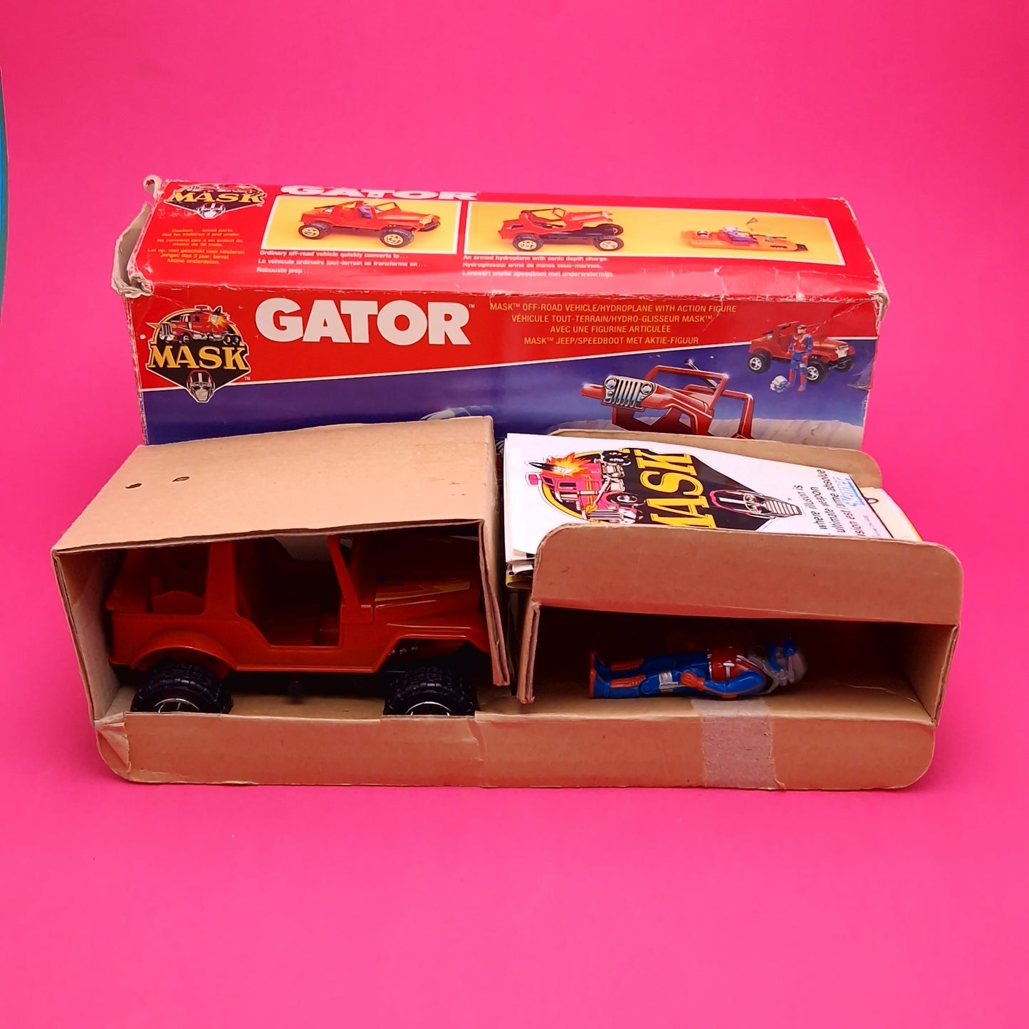 M.A.S.K ☆ GATOR DUSTY HAYES Figure Vehicle ☆ COMPLETE BOXED Vintage Kenner 80s