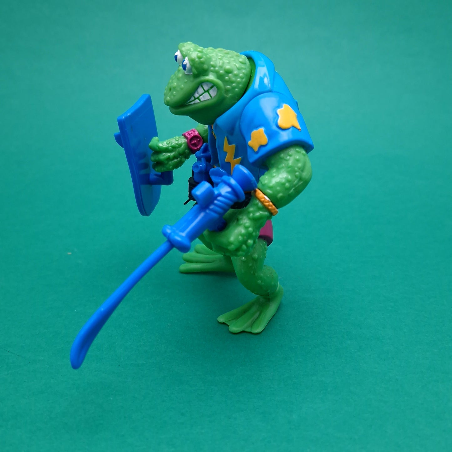 TEENAGE MUTANT NINJA TURTLES ☆ GENGHIS FROG Vintage Action Figure ☆ Loose