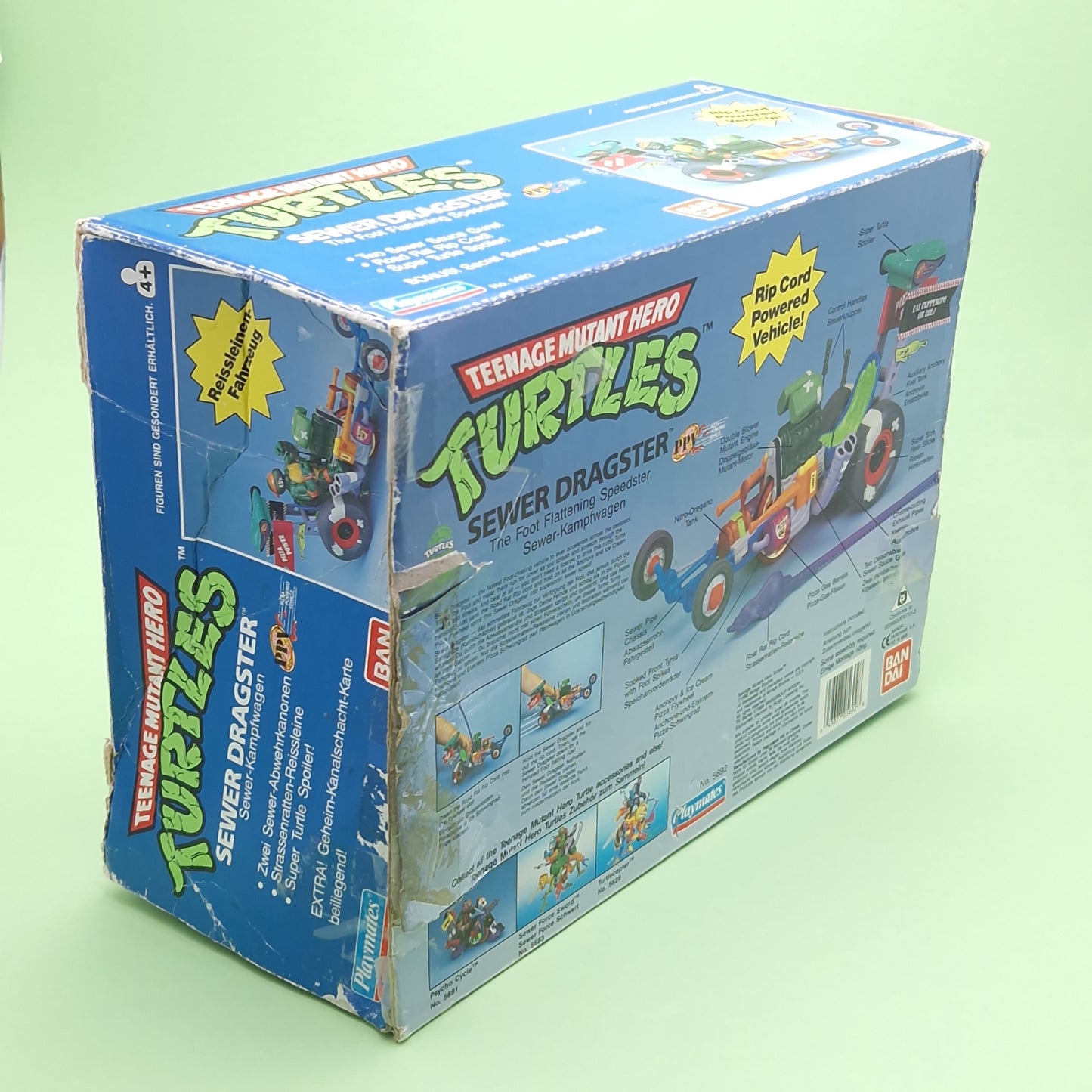 TEENAGE MUTANT NINJA TURTLES ☆ SEWER DRAGSTER Vintage Action Figure Vehicle ☆ Loose BOXED