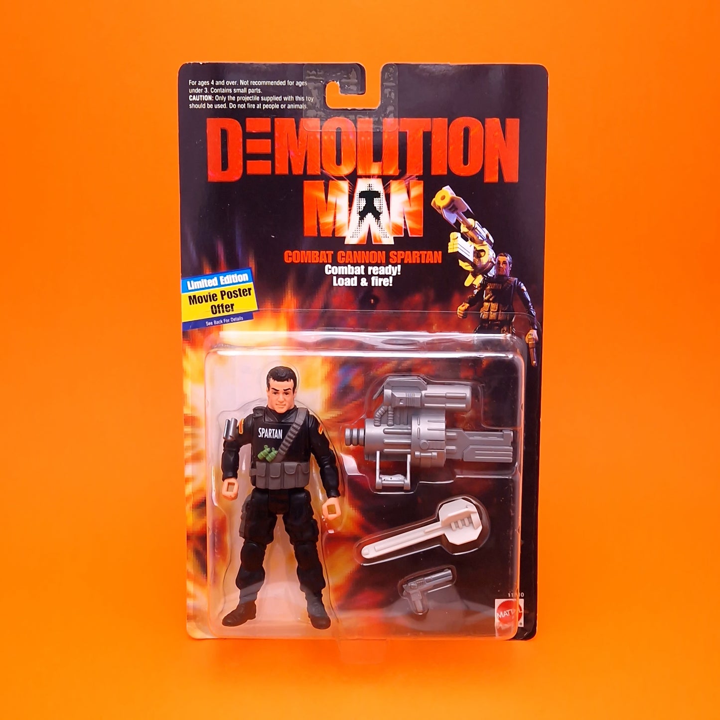 DEMOLITION MAN ☆ COMBAT CANNON SPARTAN Vintage Action Figure ☆ MOC Carded Sealed