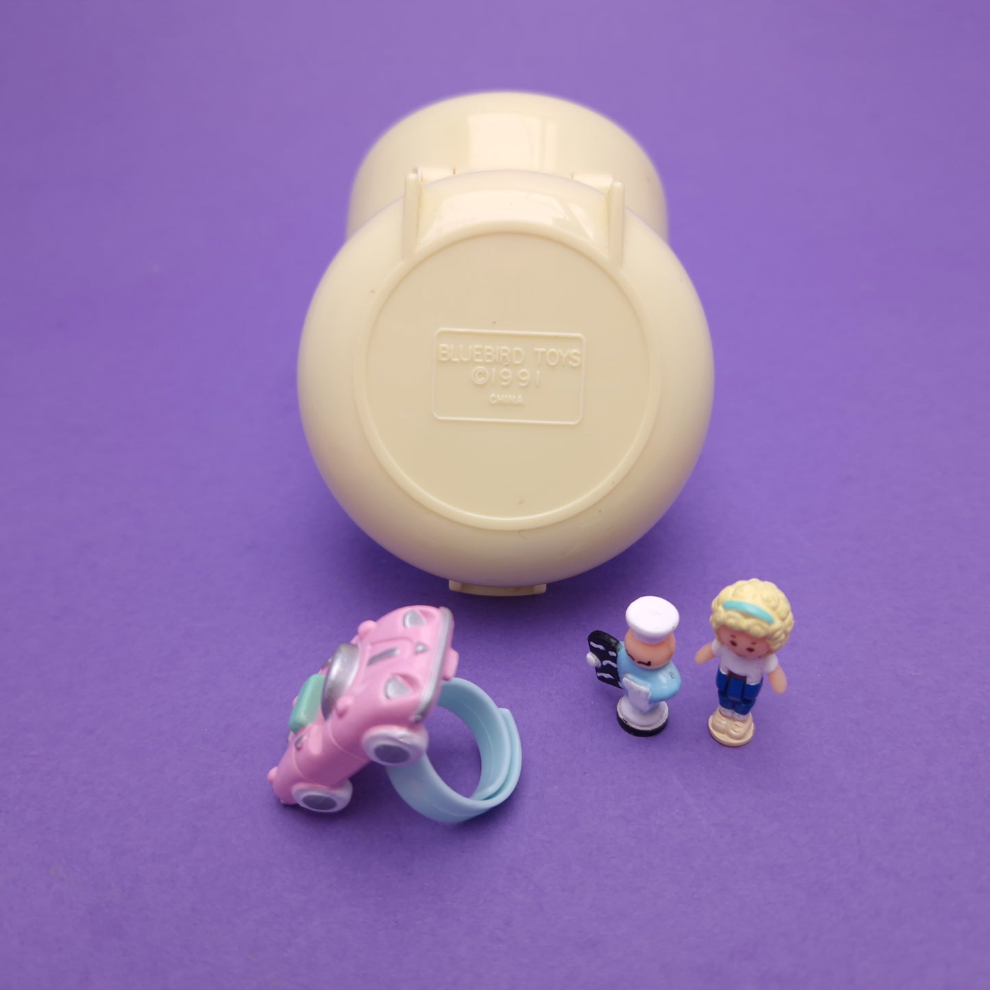 POLLY POCKET ☆ 50s DINER RING & CASE Vintage Figure Playset Complete ☆ Original 1991