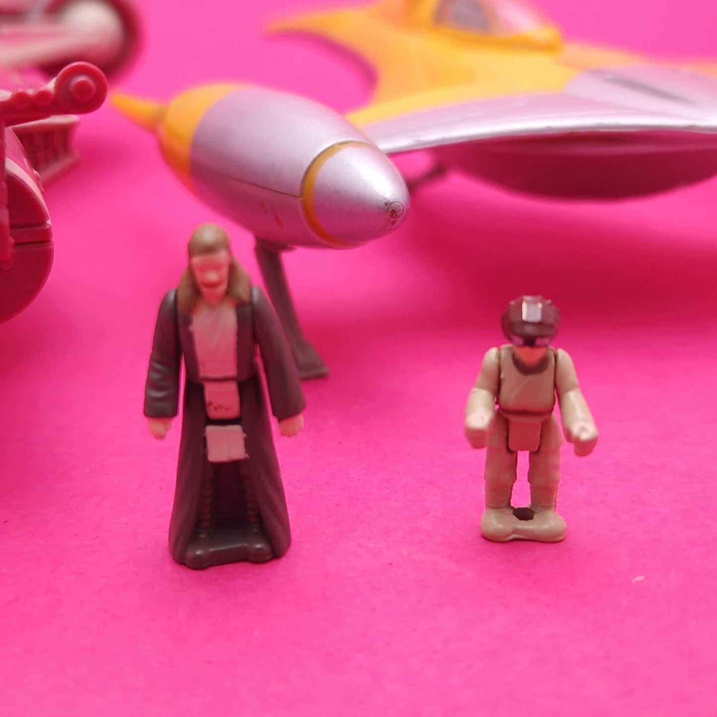 MICRO MACHINES ☆ STAR WARS ACTION FLEET Naboo Starfighter & Republic Cruiser Vintage ☆ 90s Loose