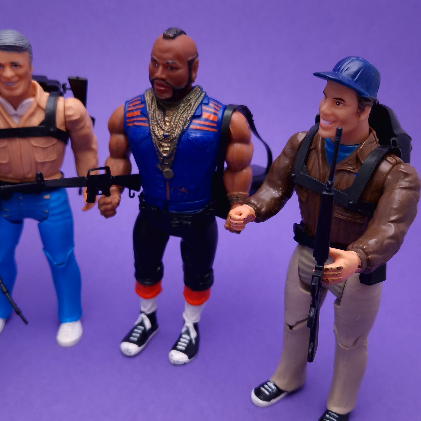 THE A-TEAM ☆ MURDOCK HANNIBAL BA FACE Action Figure Vintage ☆ Loose Galoob