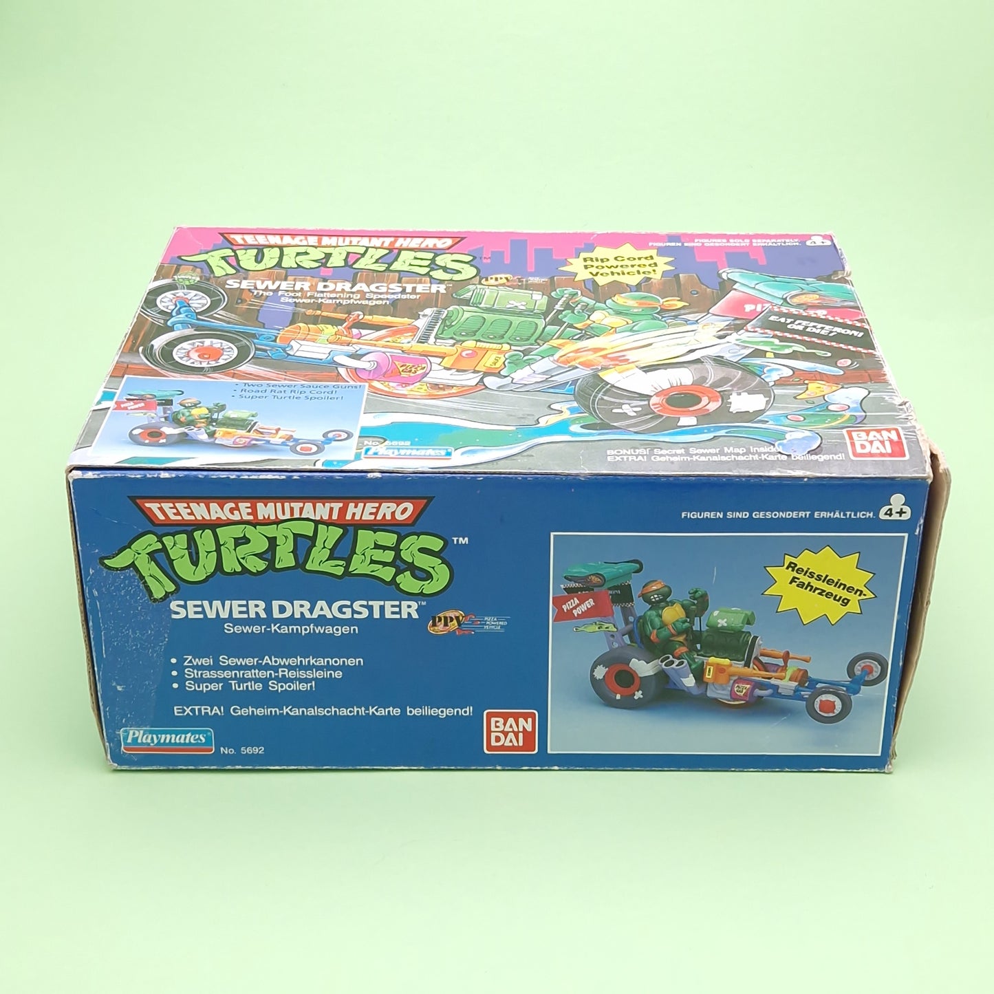TEENAGE MUTANT NINJA TURTLES ☆ SEWER DRAGSTER Vintage Action Figure Vehicle ☆ Loose BOXED