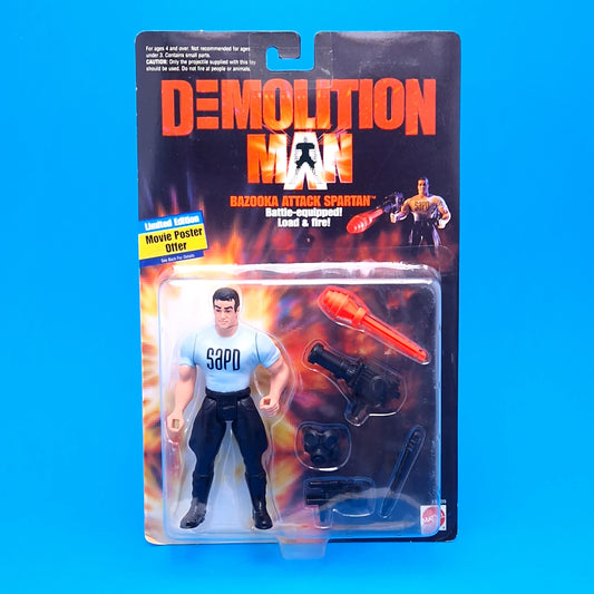 DEMOLITION MAN ☆ BAZOOKA ATTACK SPARTAN Vintage Action Figure ☆ MOC Carded Sealed