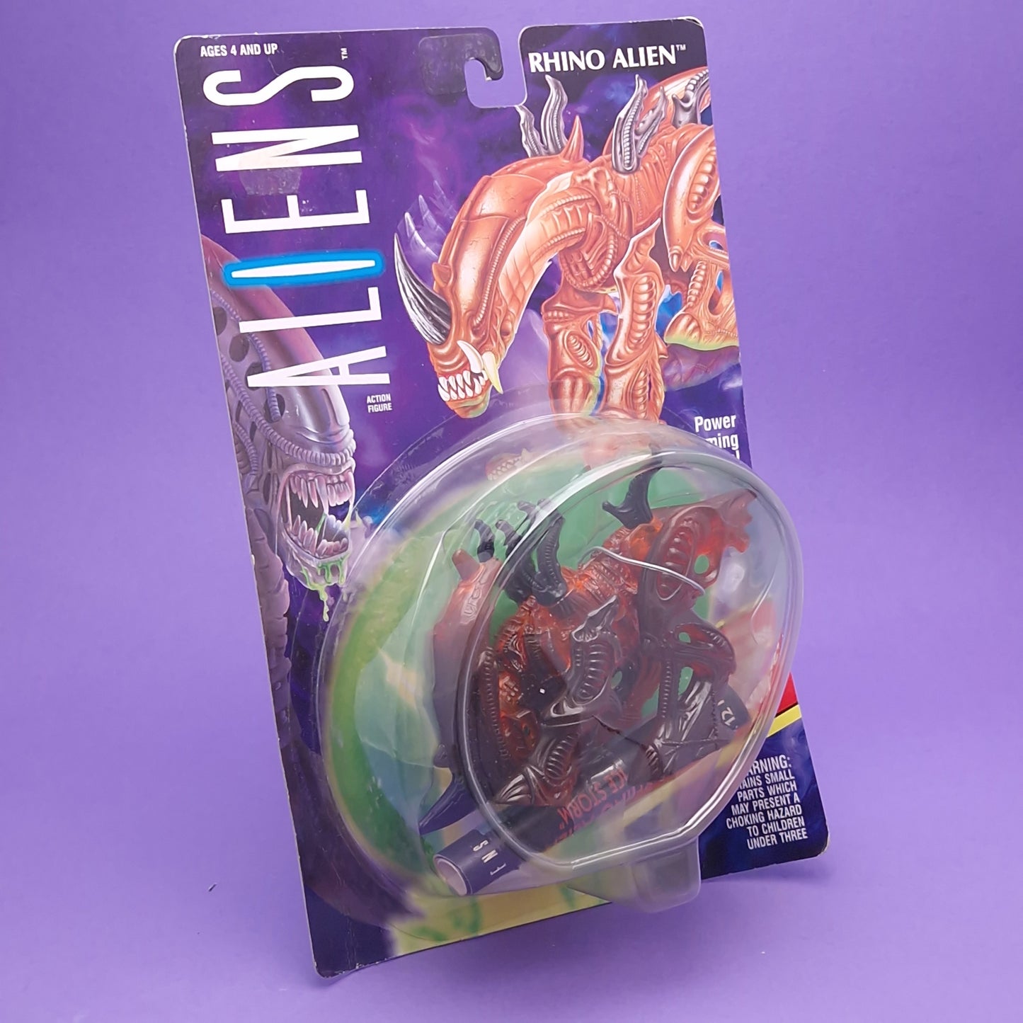 ALIENS ☆ RHINO ALIEN Vintage Figure ☆ Sealed MOC Carded 90s Kenner Original