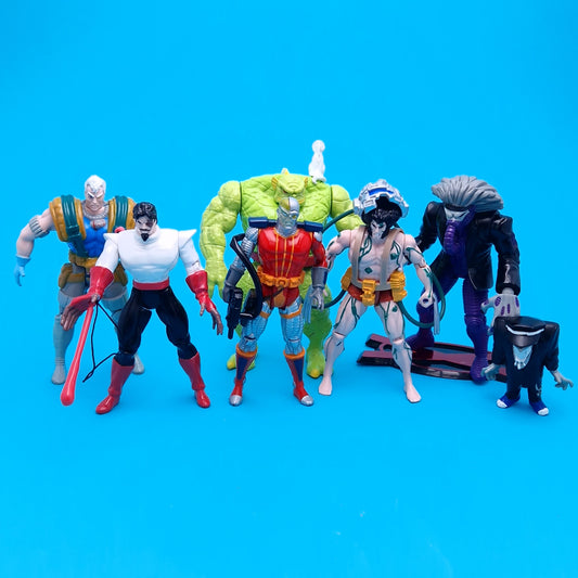 X-MEN ☆ Weapon X WOLVERINE Cable Ch'od Black Tom x6 Action Figures ☆ Vintage 90s Toybiz