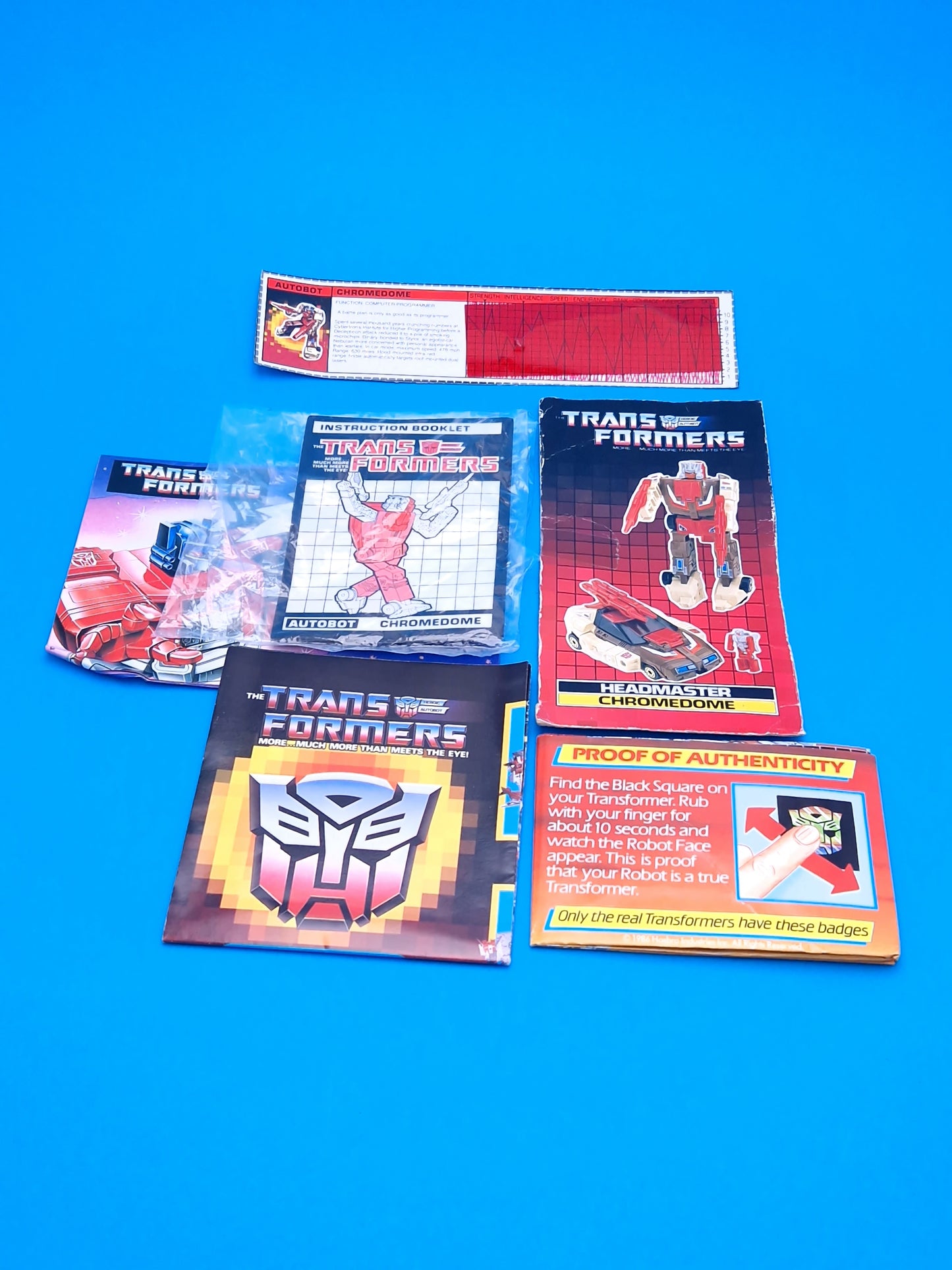 TRANSFORMERS G1 ☆ HEADMASTER CHROMEDOME & STYLOR Figure ☆ Robot Vintage Original 1987