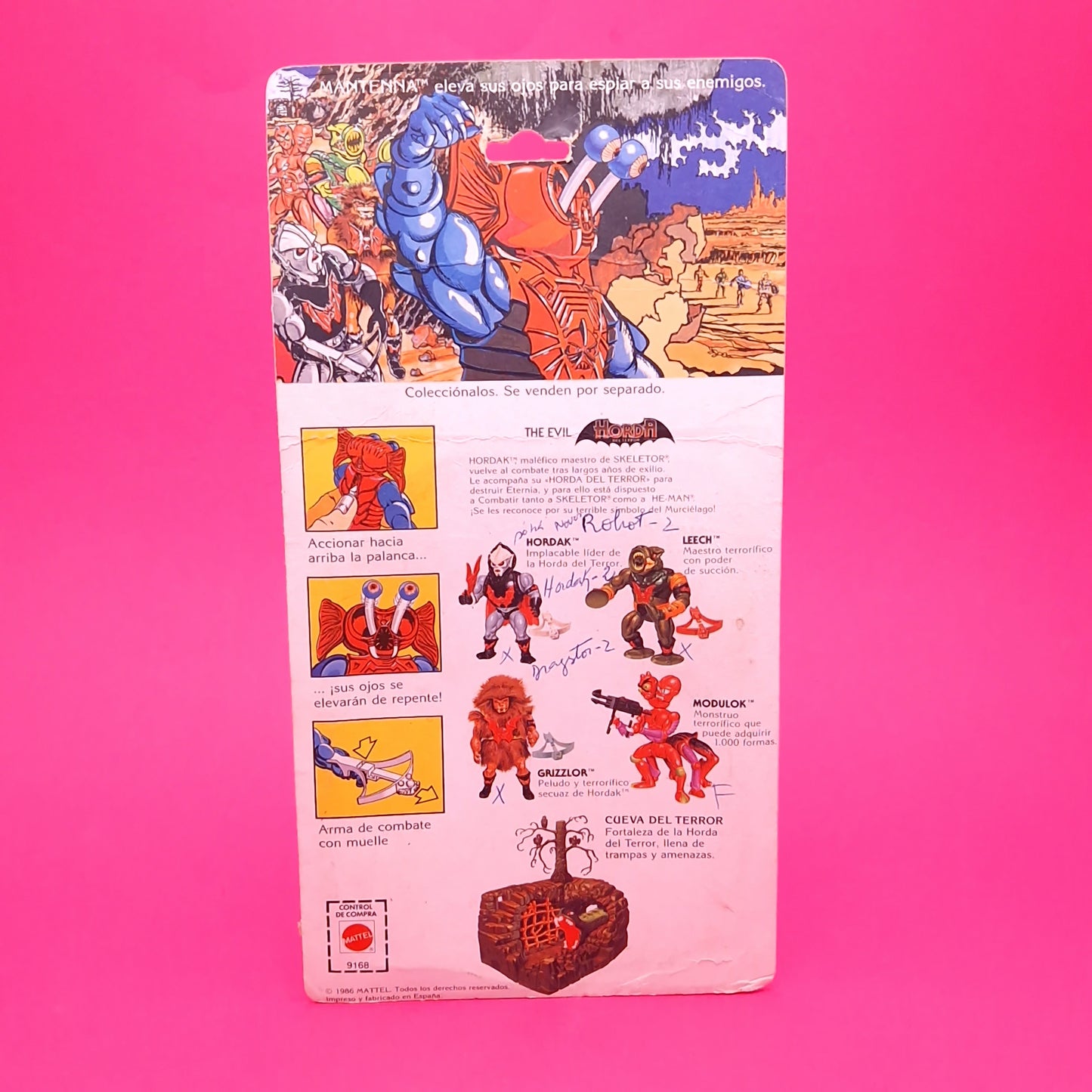 MASTERS OF THE UNIVERSE ☆ SPAIN Congost RARE Variant MANTENNA Vintage Figure ☆ MOTU Loose 80s Mattel