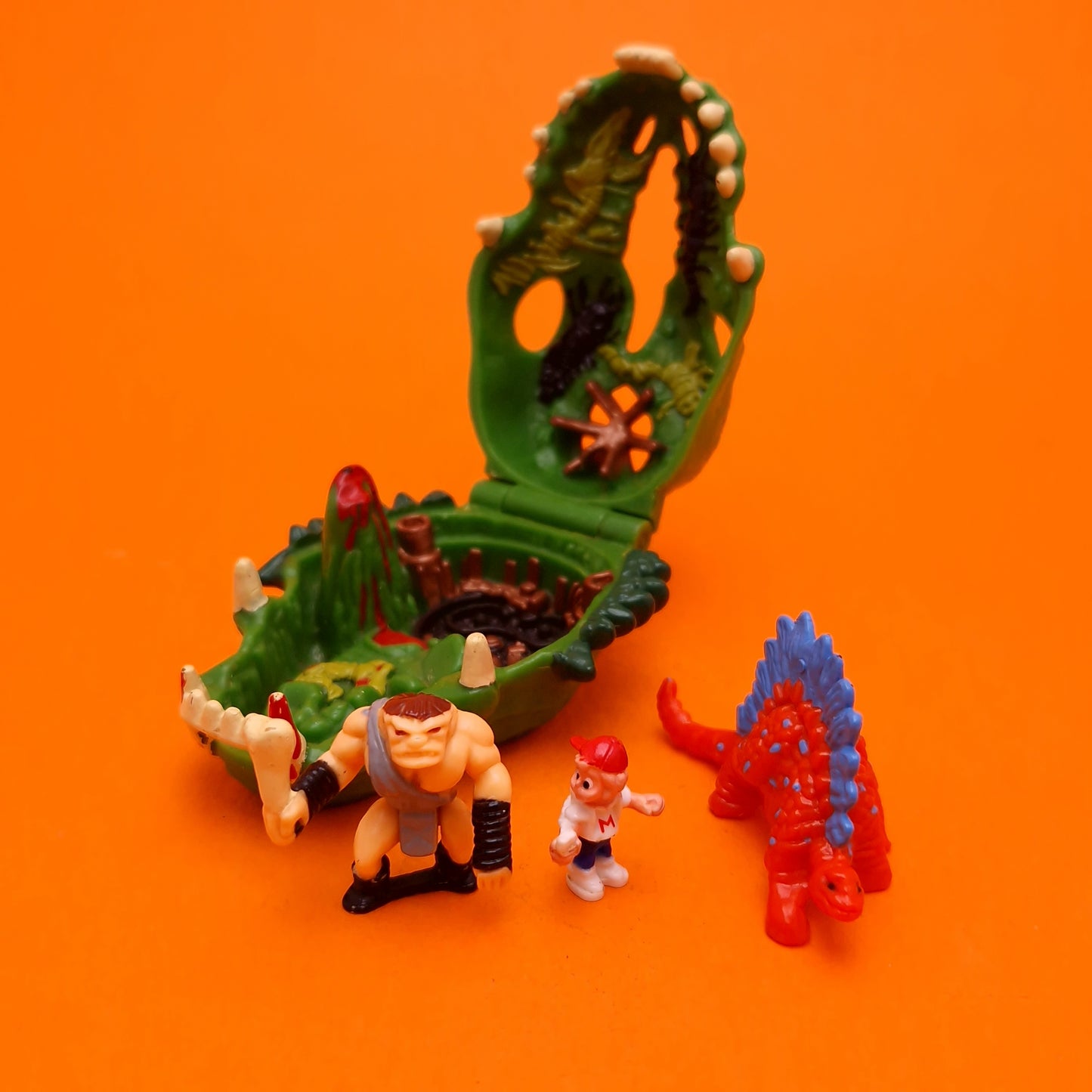 MIGHTY MAX ☆ VERSUS KRONOSAUR Horror Heads Vintage Figure Playset ☆ Complete Loose