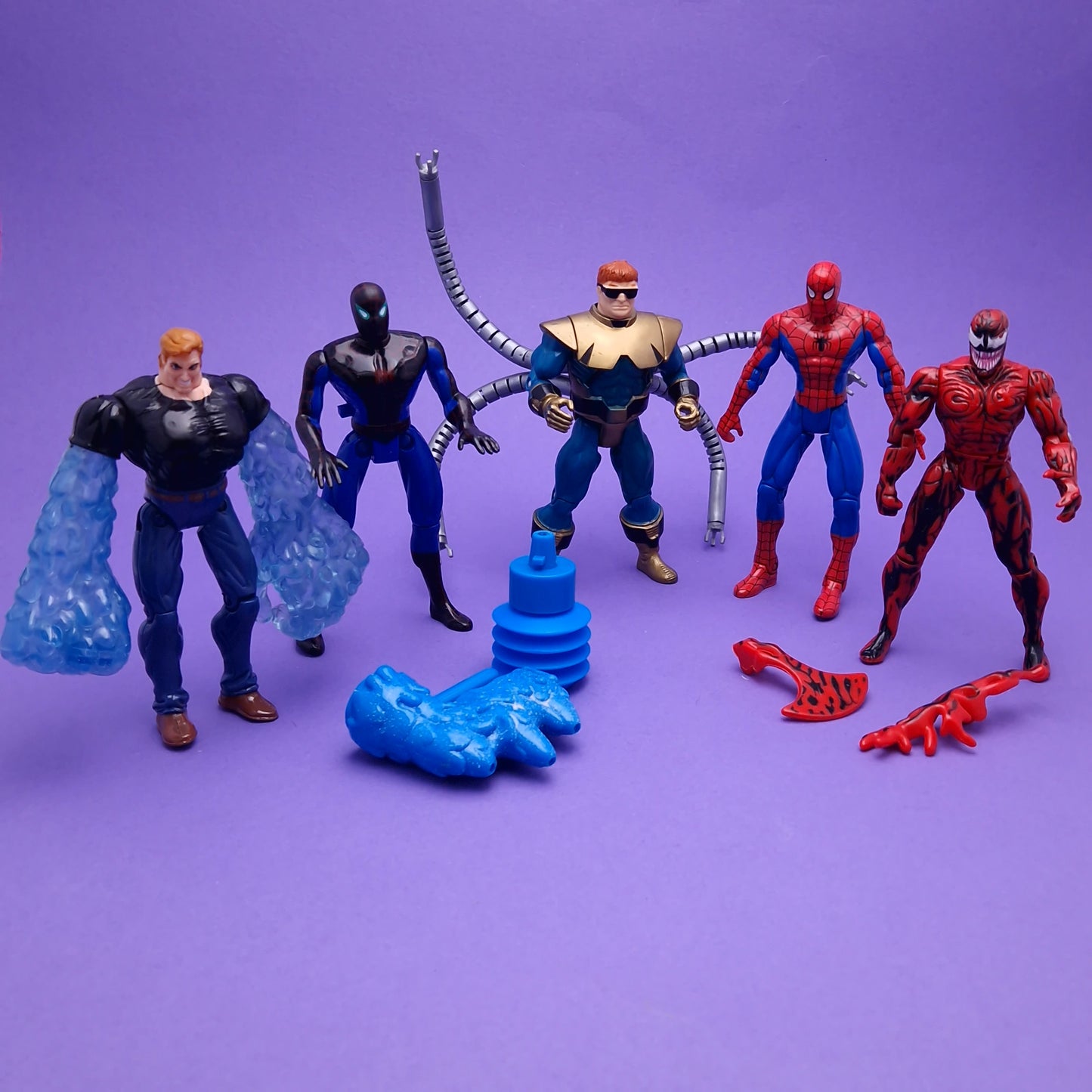 SPIDER-MAN ANIMATED SERIES ☆ HYDRO-MAN CARNAGE DR. OCTOPUS Action Figure ☆ Marvel Loose Toybiz 90s