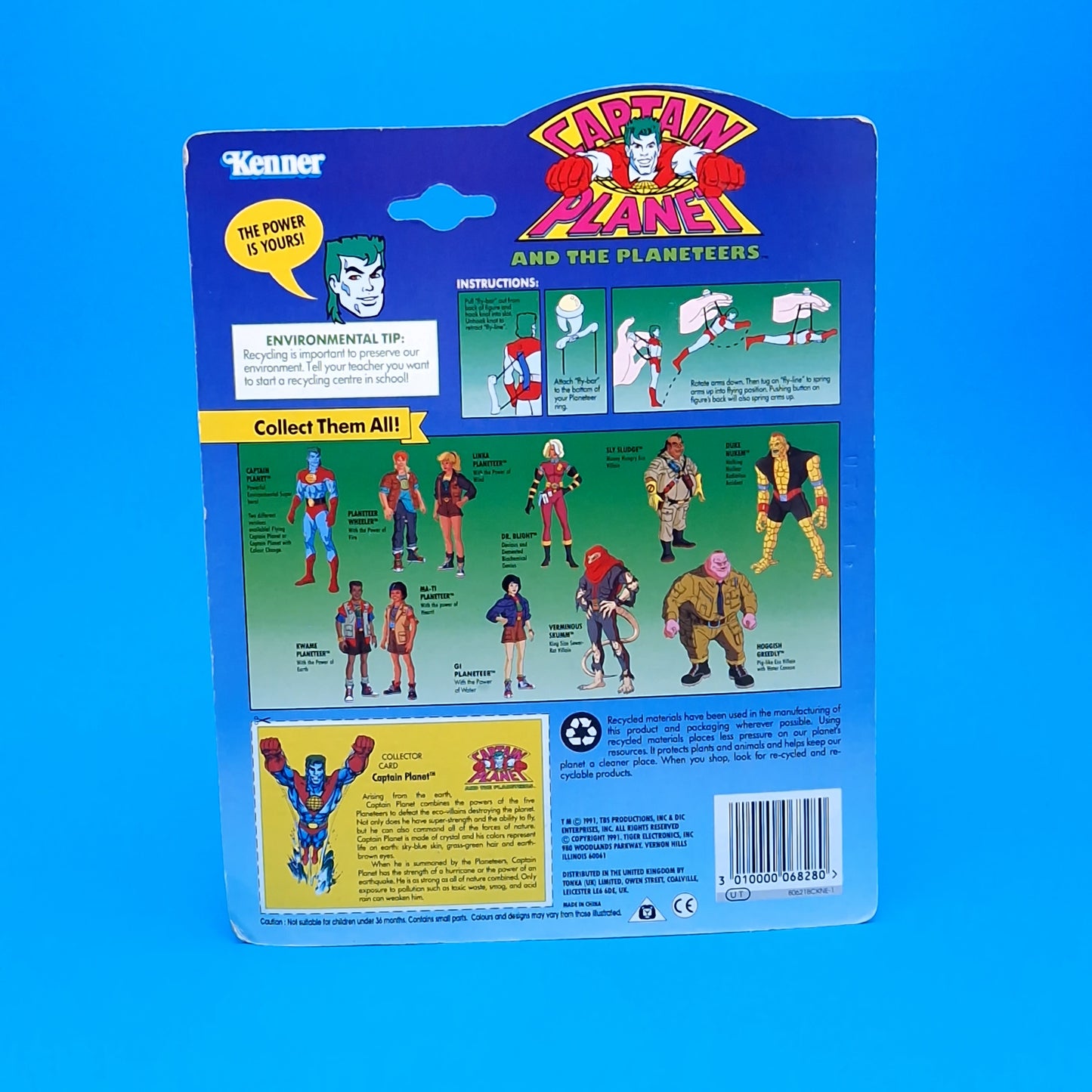 CAPTAIN PLANET ☆ ORIGINAL Action Figure ☆ Vintage MOC Sealed Carded Kenner