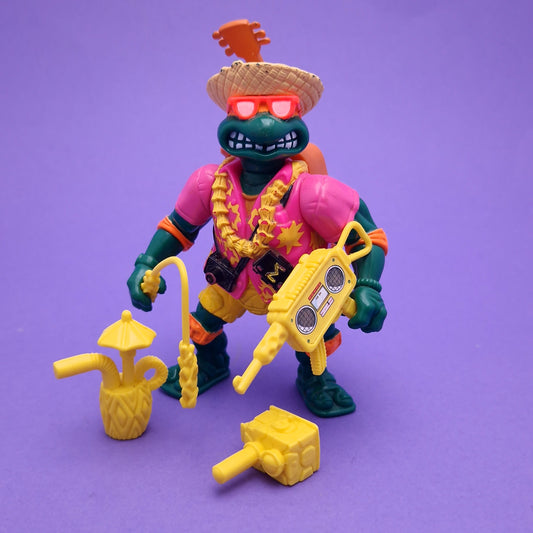 TEENAGE MUTANT NINJA TURTLES ☆ Beachcombin' MIKE Sewer Spitting Figure ☆ 90s Vintage
