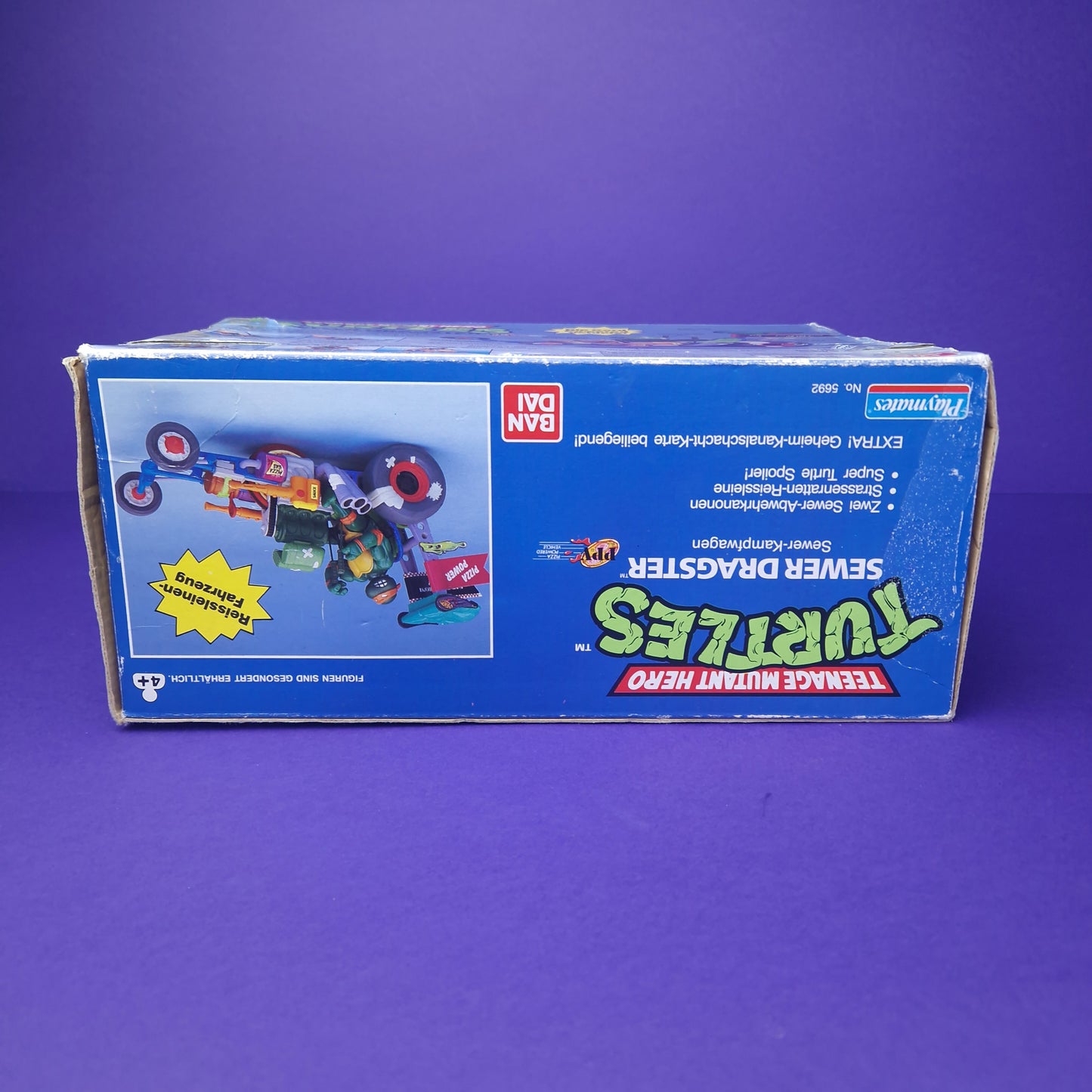 TEENAGE MUTANT NINJA TURTLES ☆ SEWER DRAGSTER Vintage Action Figure Vehicle ☆ Loose BOXED